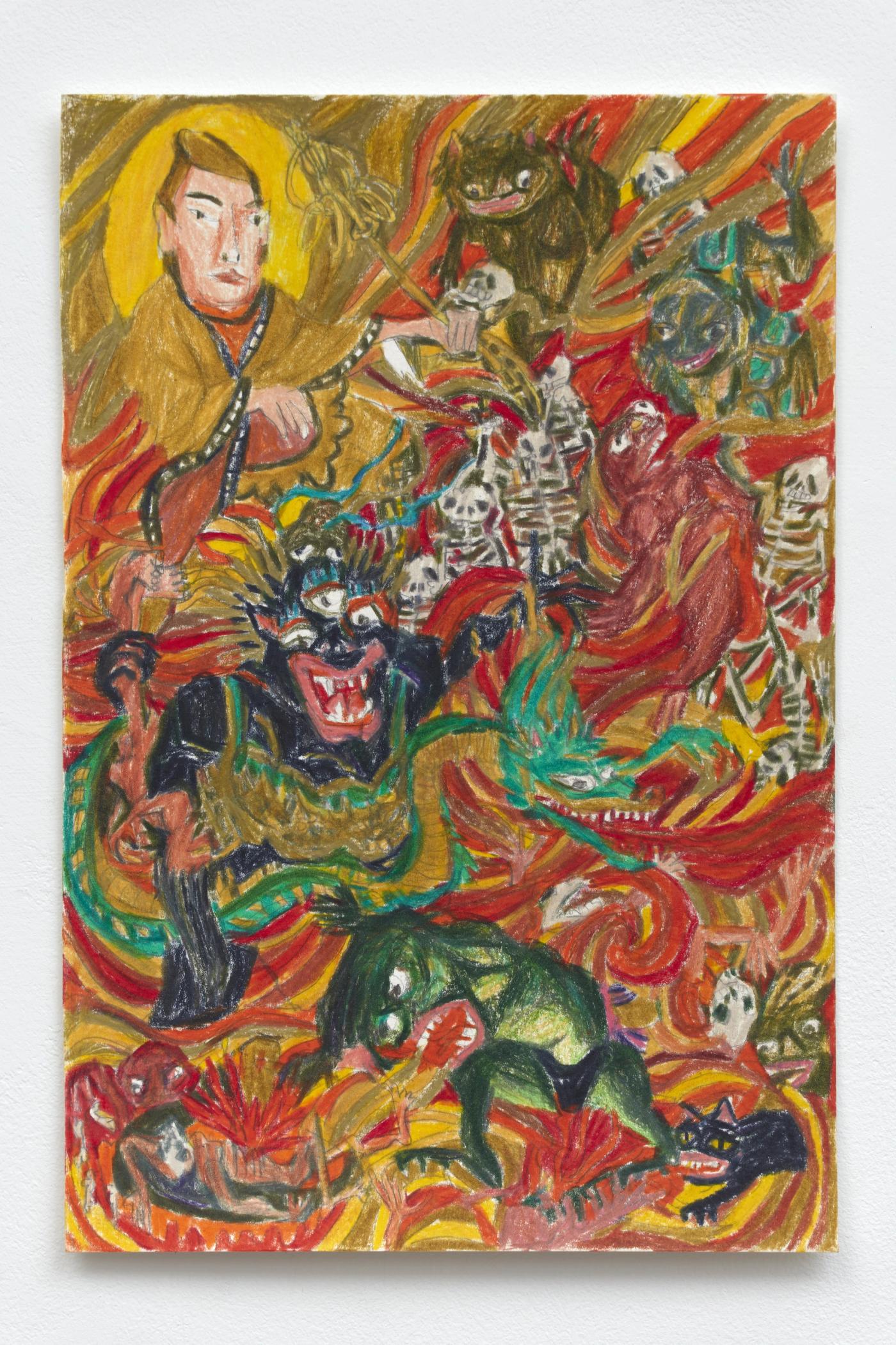 Image of Devils, 2025: Colored pencil on paper