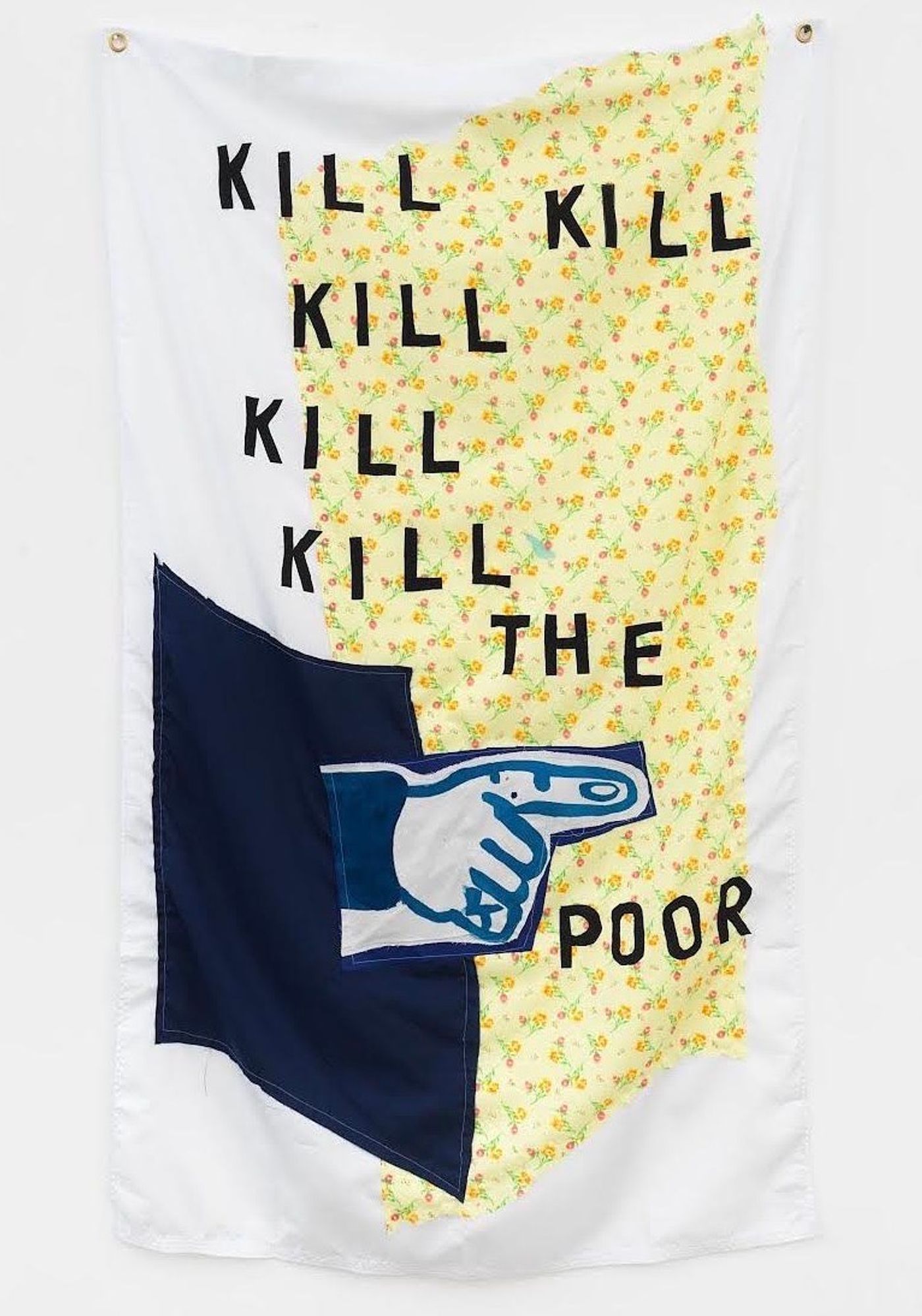 Image of Untitled (Kill), 2020: Fabric and paint on flag
