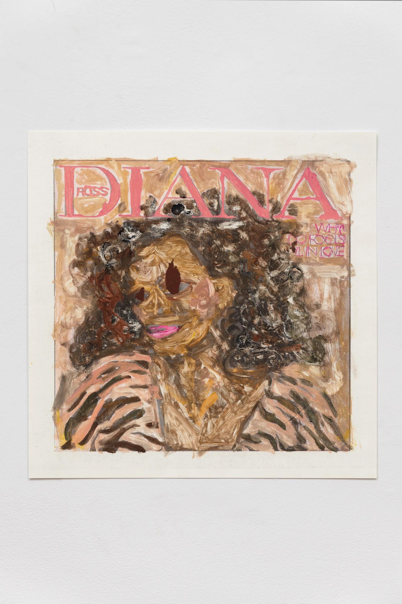 Image of Untitled, 2025: Gouache on monoprint