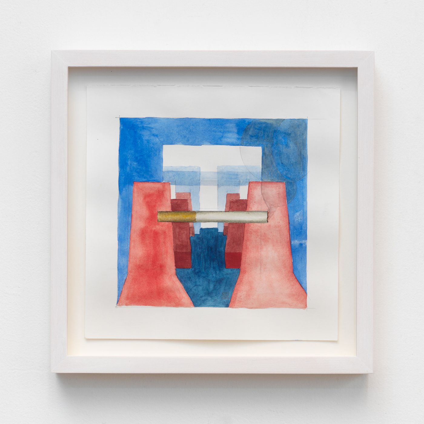 Image of Cigarette Break #20, 2025: Watercolor and pencil on paper