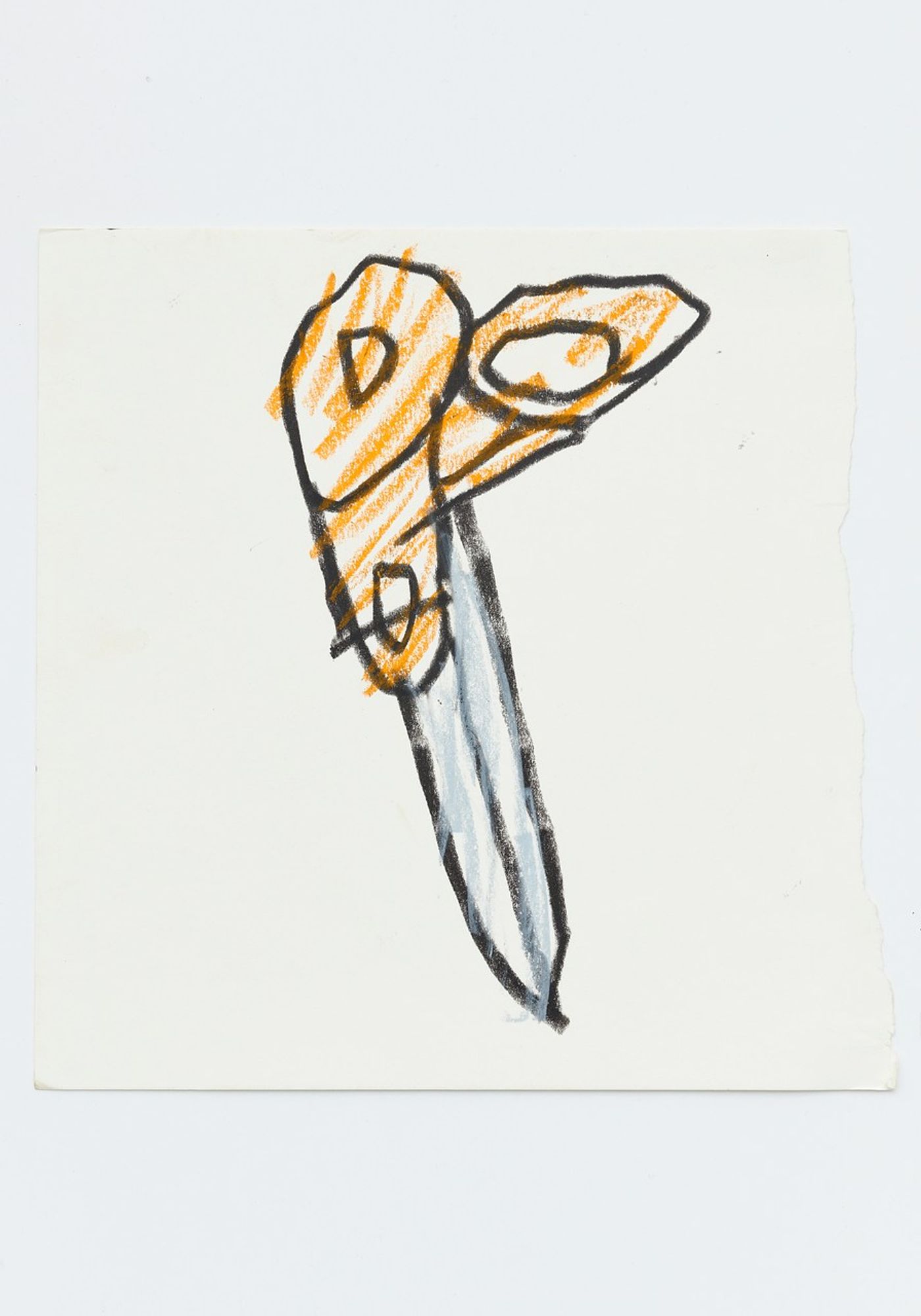 Image of Untitled (Scissors), 2021: Oil on pastel on paper