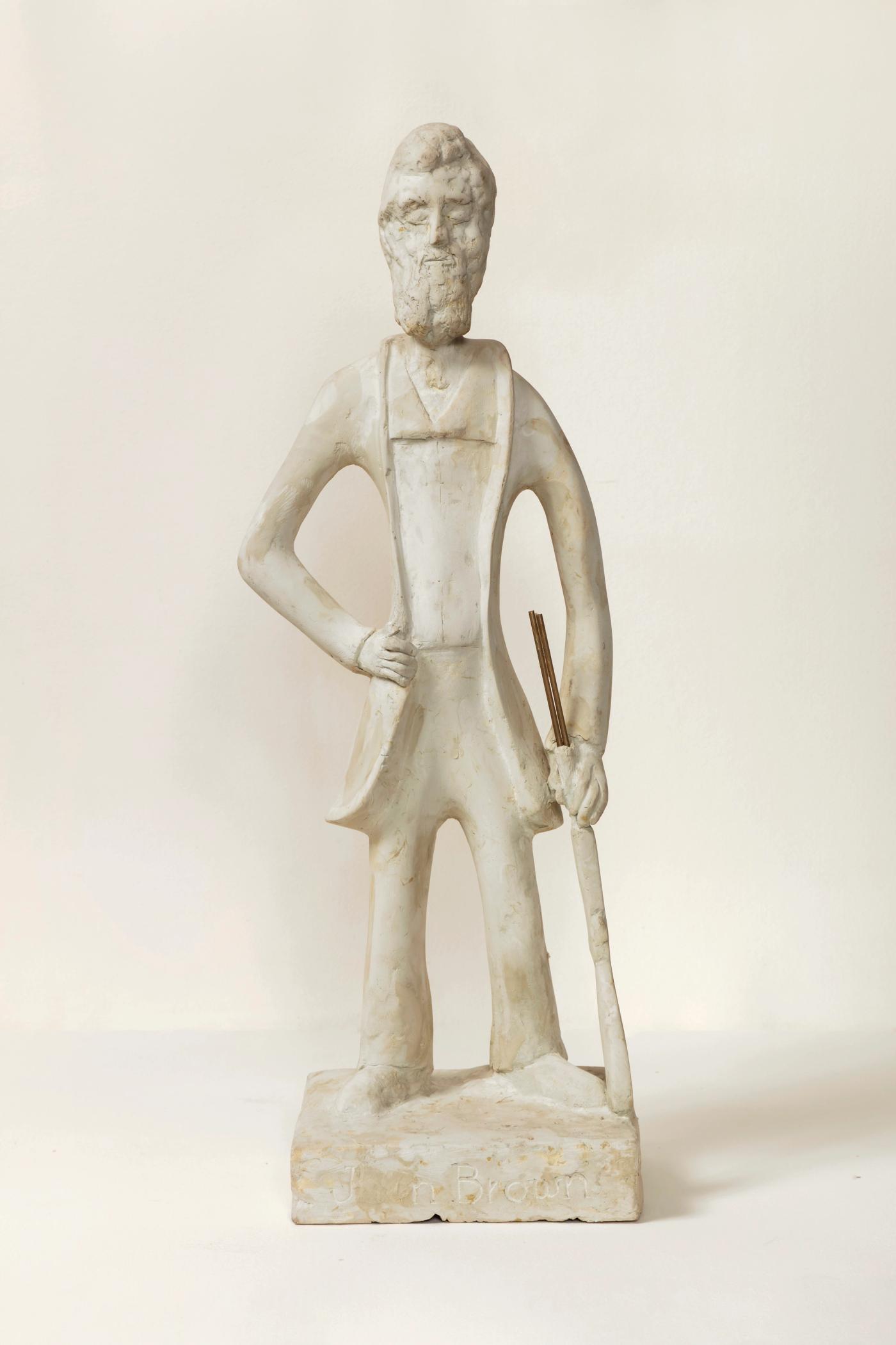 Image of John Brown White, 2021: Epoxy clay and brass