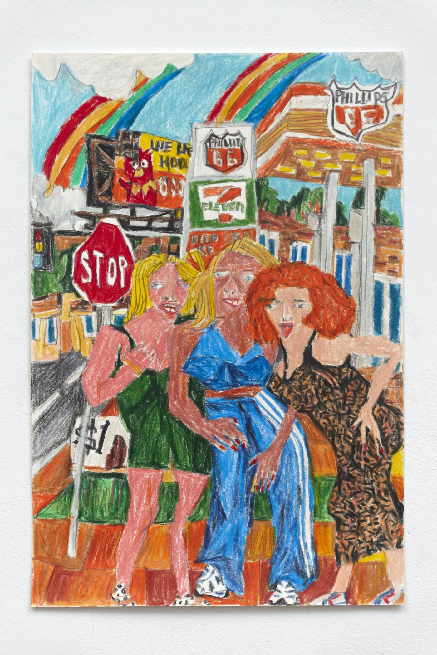 Image of GALS, 2025: Colored pencil on paper