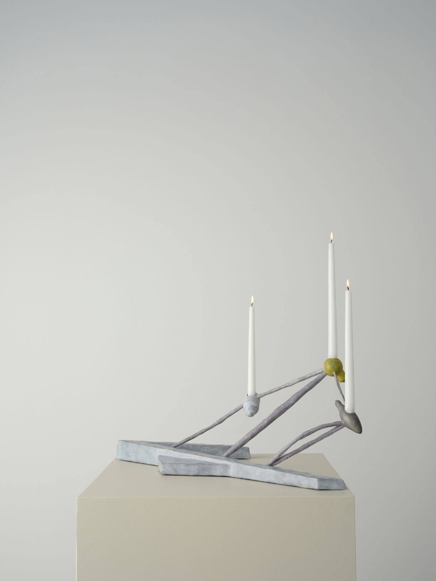 Image of Morning Greeting, 2026: Stainless steel, wax oil pastel, and color pencil