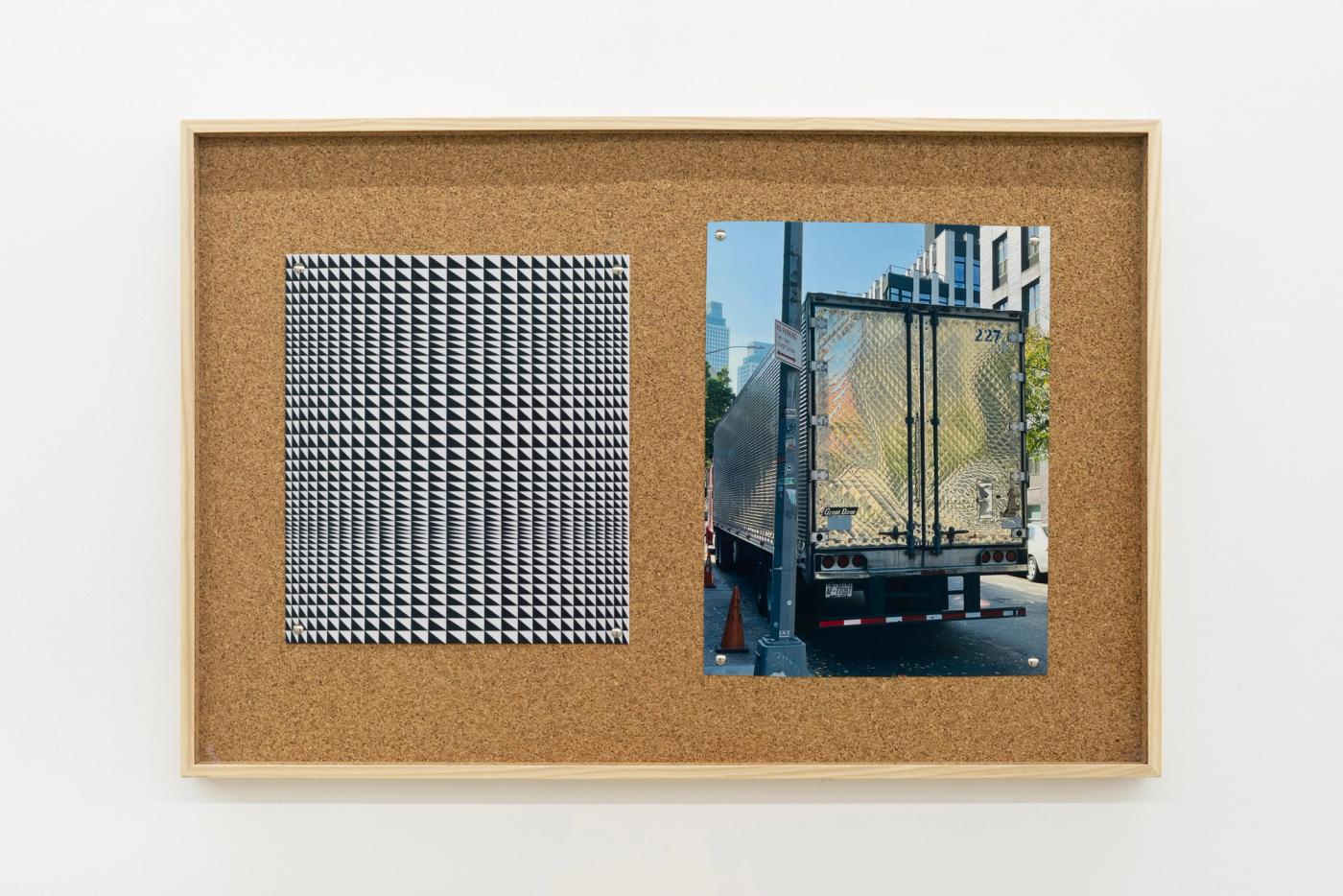 Image of Comparison, 2024: Inkjet print on cork