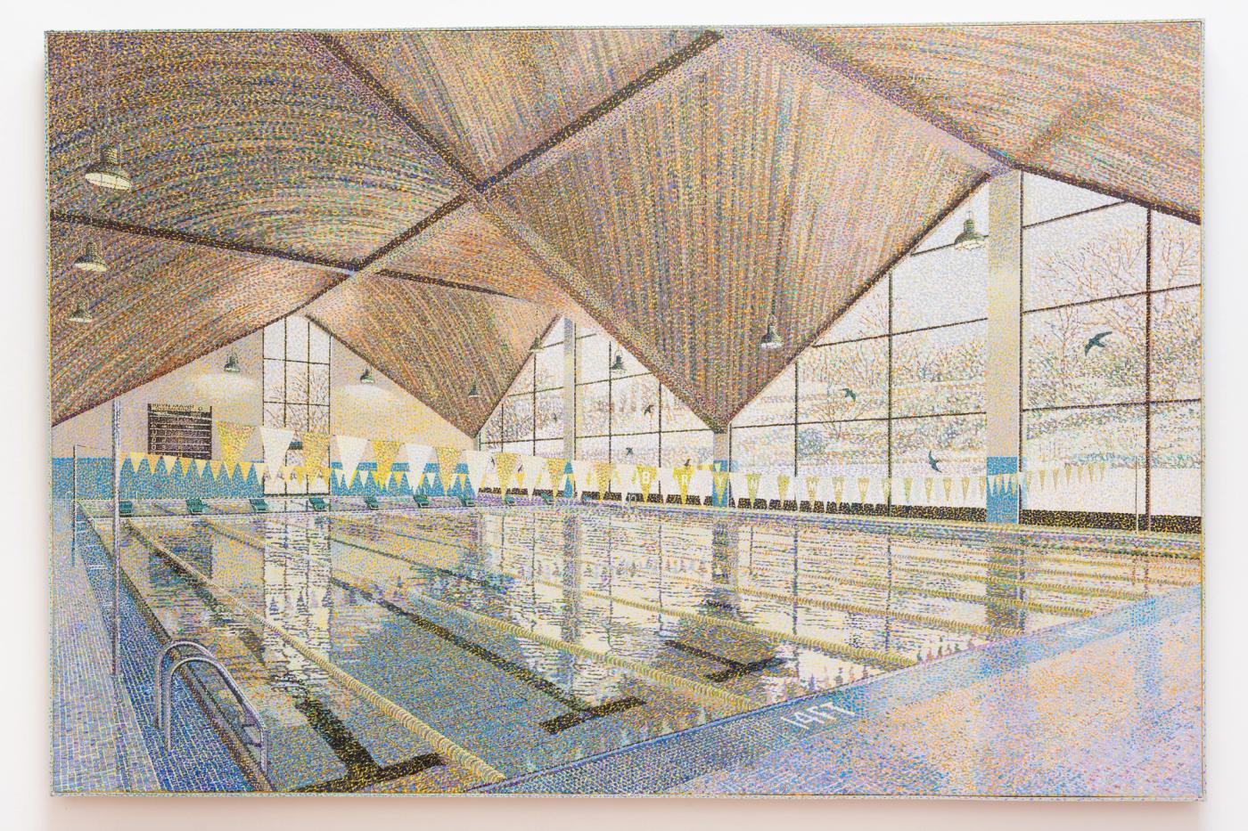 Image of Pool (Bryn Mawr), 2023: Oil on canvas