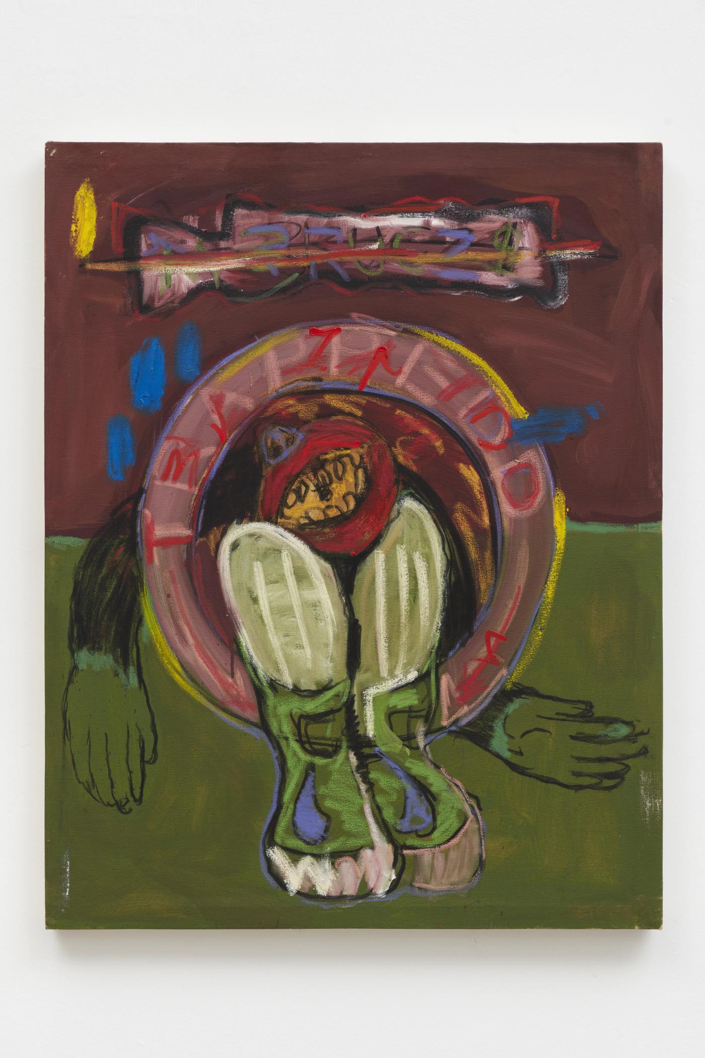 Image of Cartwheels in the Sand Part 5, 2025: Oil and charcoal on canvas