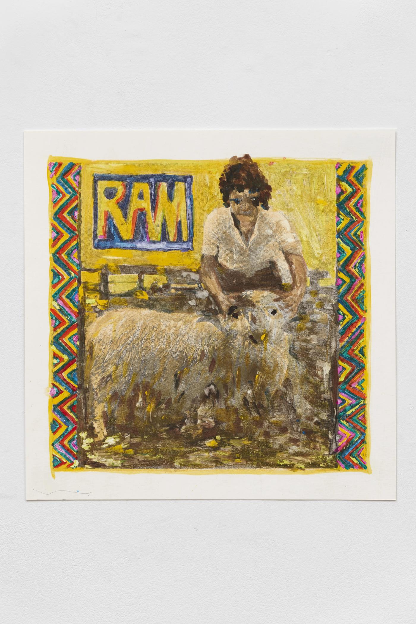 Image of Untitled, 2025: Gouache on monoprint