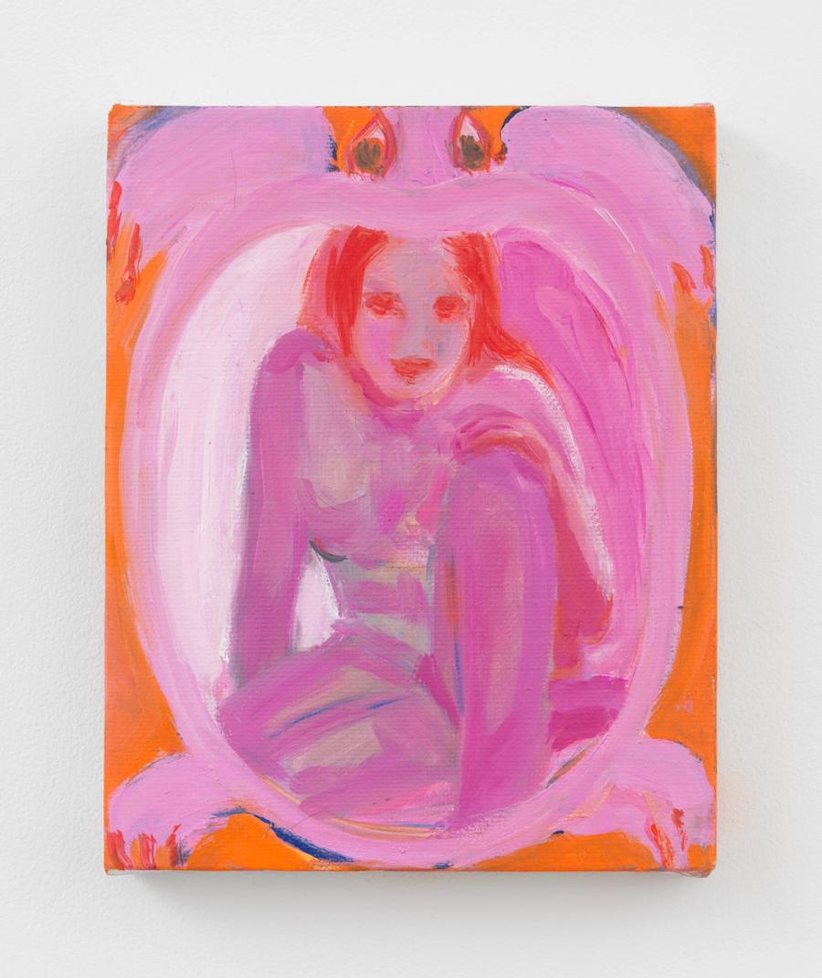 Sonya Sombreuil, Pink Turtle Cave, 2025. Oil on canvas. 10 x 8 in (25.4 x 20.3 cm)