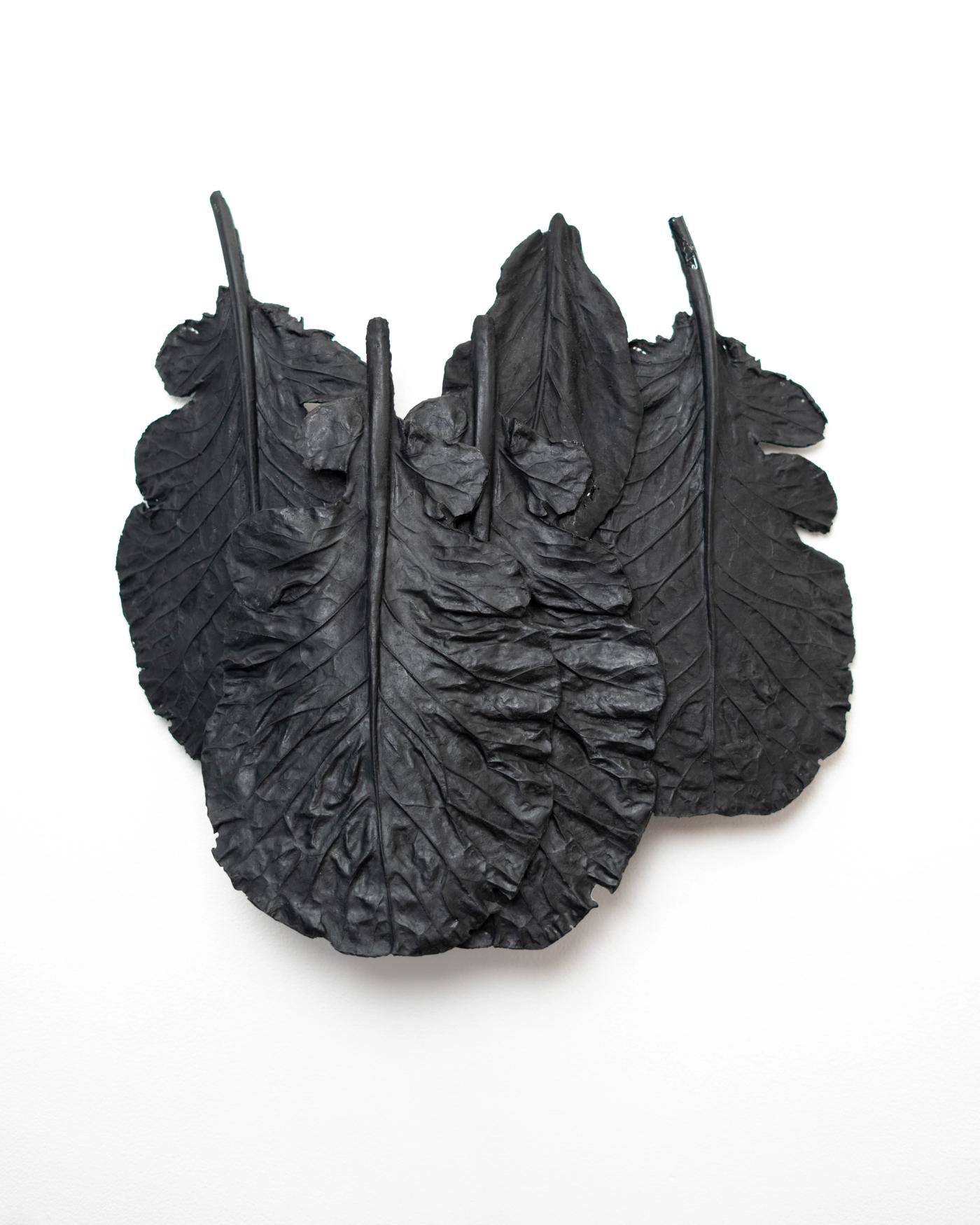 Image of Still Life with Five Collard Leaves, 2026: Polyurethane resin
