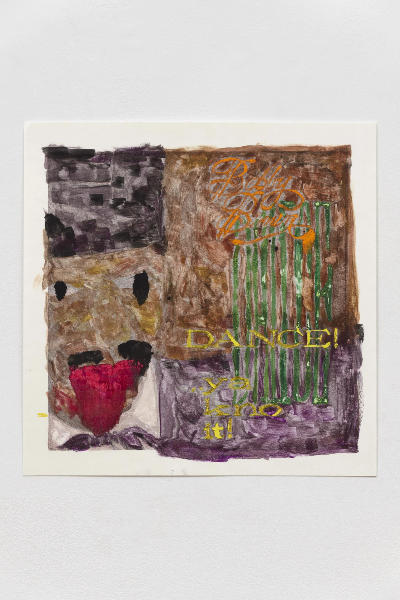 Image of Untitled, 2025: Gouache on monoprint