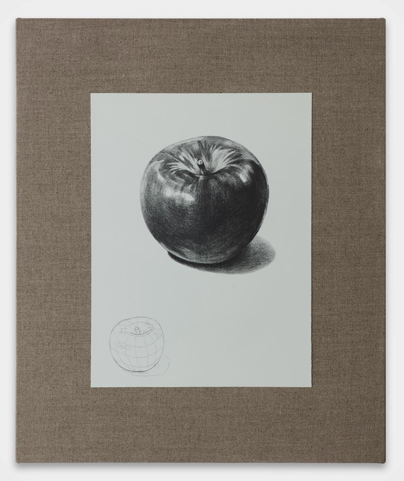 Image of How to Draw a Sketch of an Apple, 2025: Oil, acrylic, and graphite on linen


Painting inside of Can you tell the level of an apple just by looking at its sketch?, 2025
