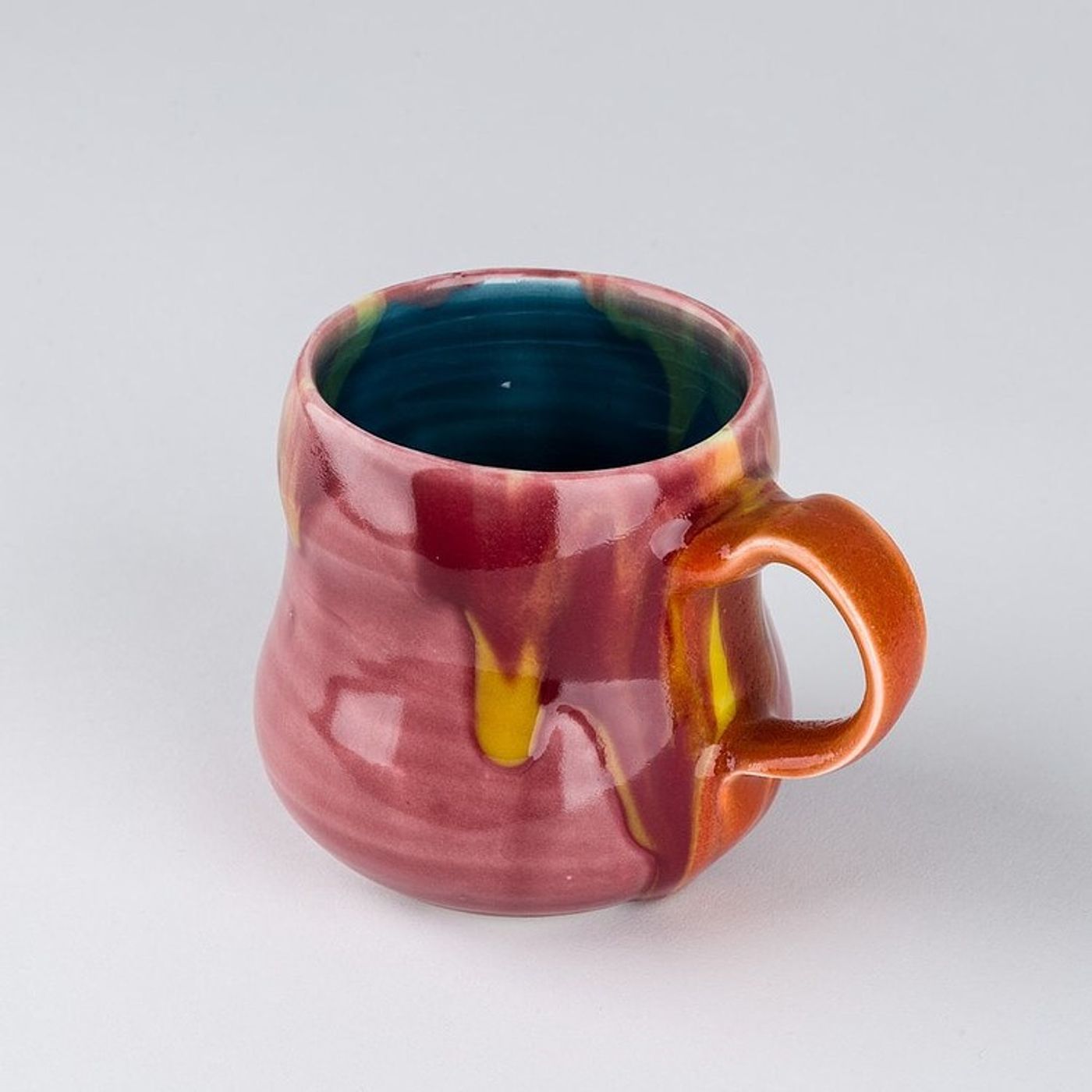 Image of Four Color Mug - Rhubarb, 2022: Glazed porcelain