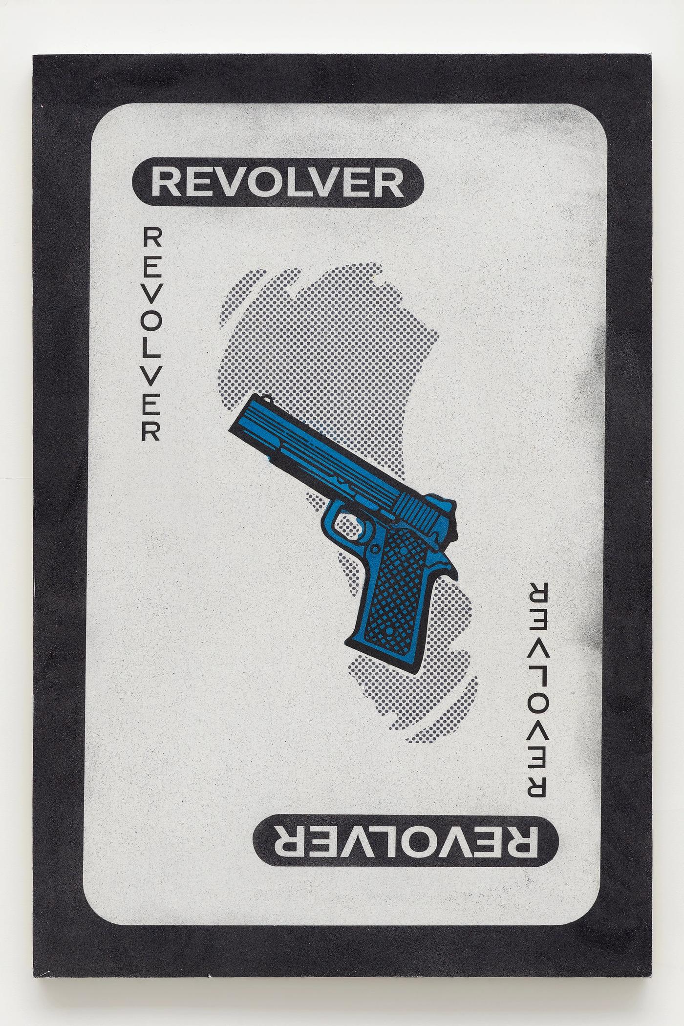 Image of Revolver, 2021: Sand on panel