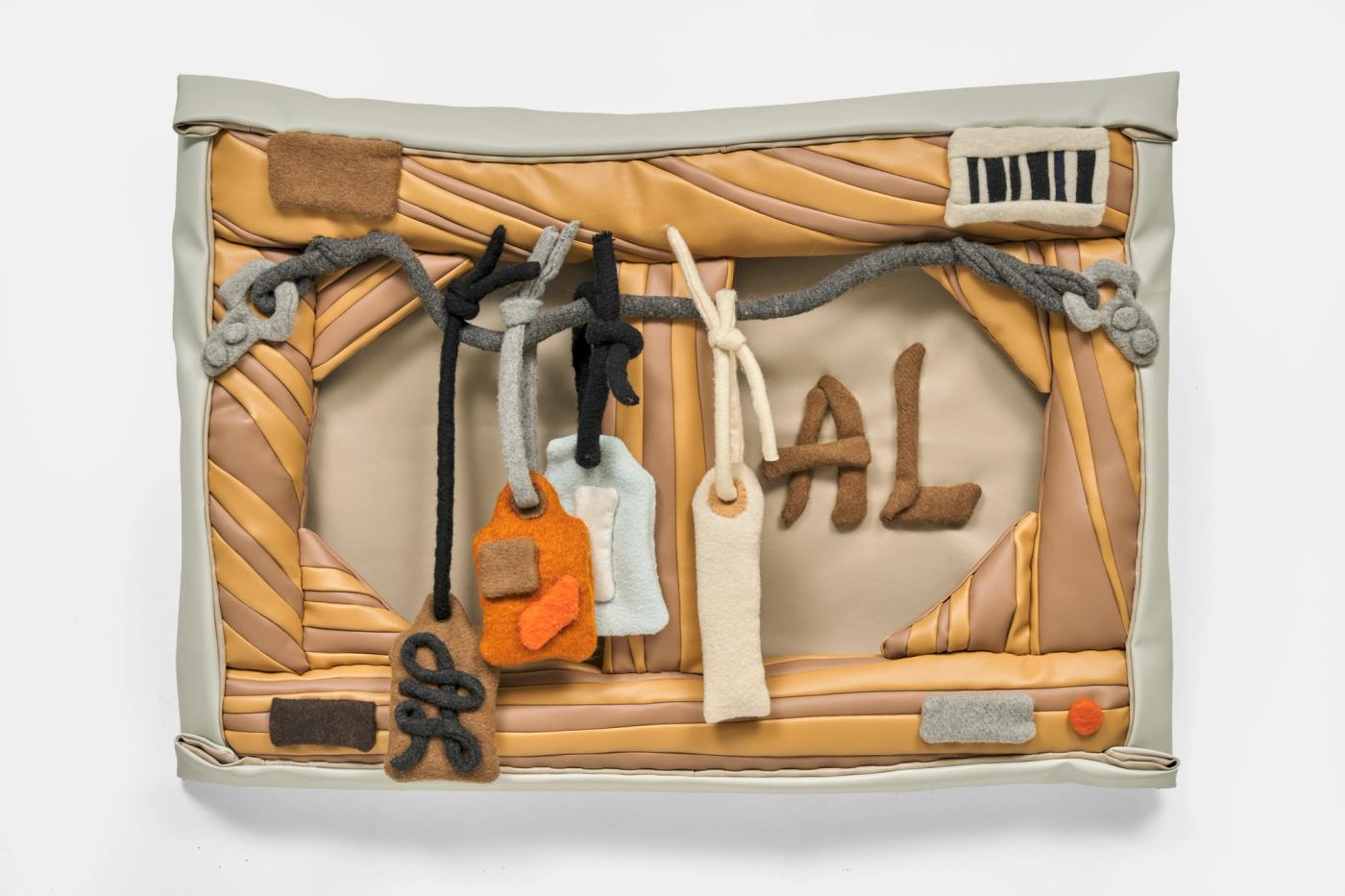 Image of Landscape on Canvas, 2026: Vinyl, wool, polyfil, wire, and thread