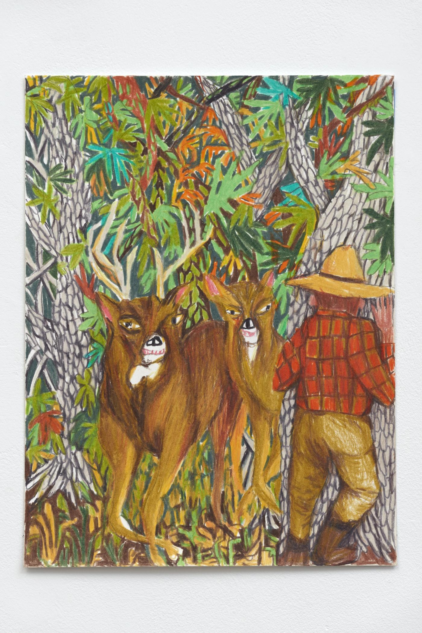 Image of Hide and Seek, 2025: Colored pencil on paper