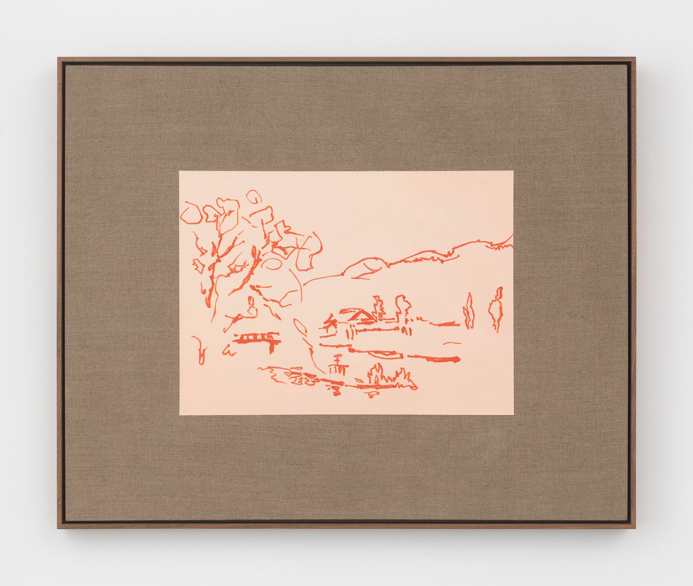 Image of A Bridge Crossing Tōjō River in Pen, 2023: Oil on linen with painted wood frame