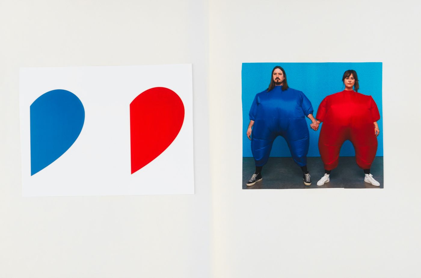Image of Comparison (blue and red), 2020: Collage on paper