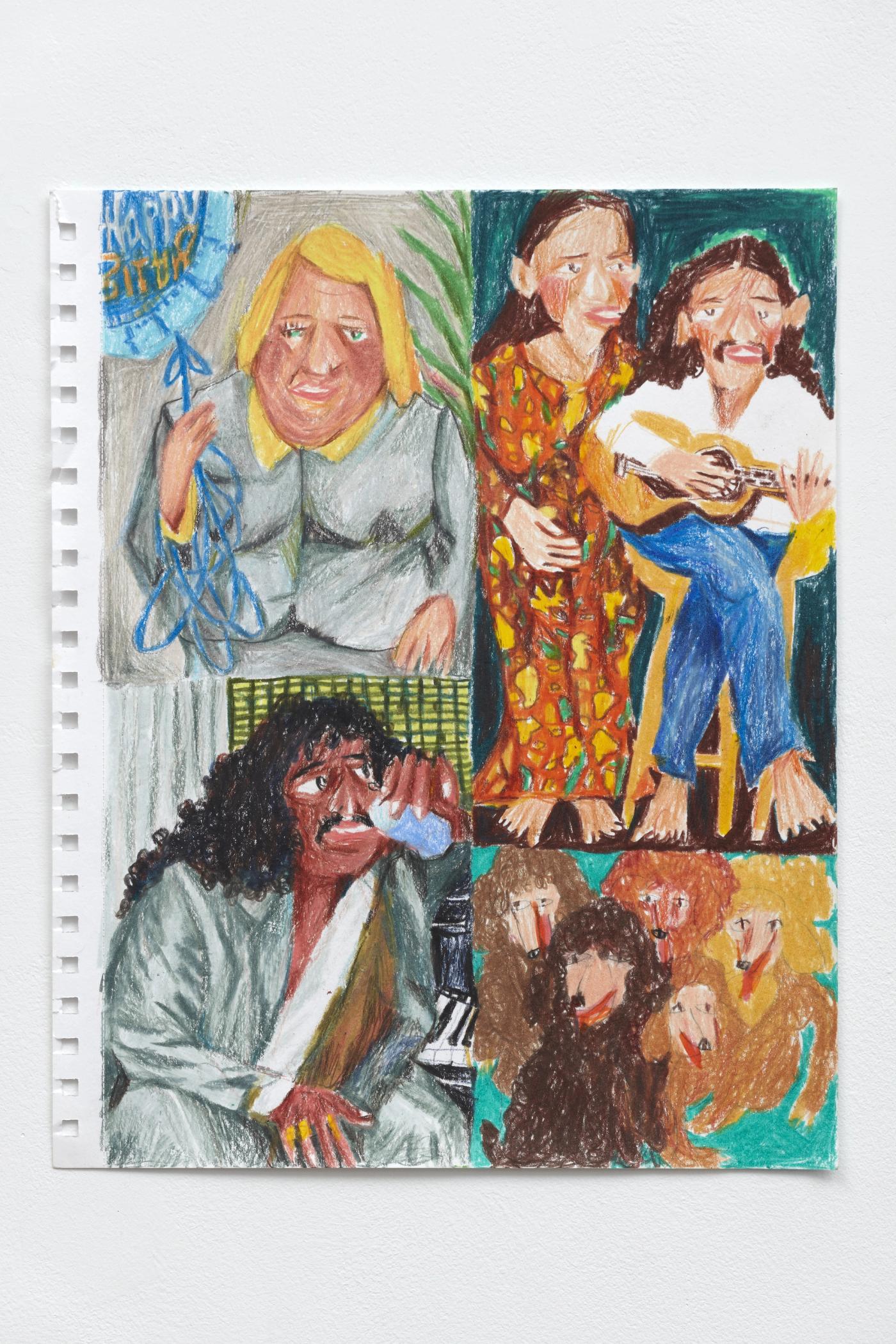 Image of Lives in the world, 2025: Colored pencil on paper