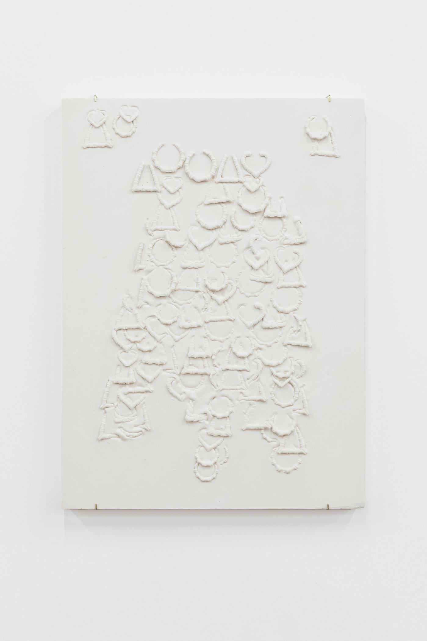 Image of Large Embedded Doorknocker Earring Composition, 2024: Paster
