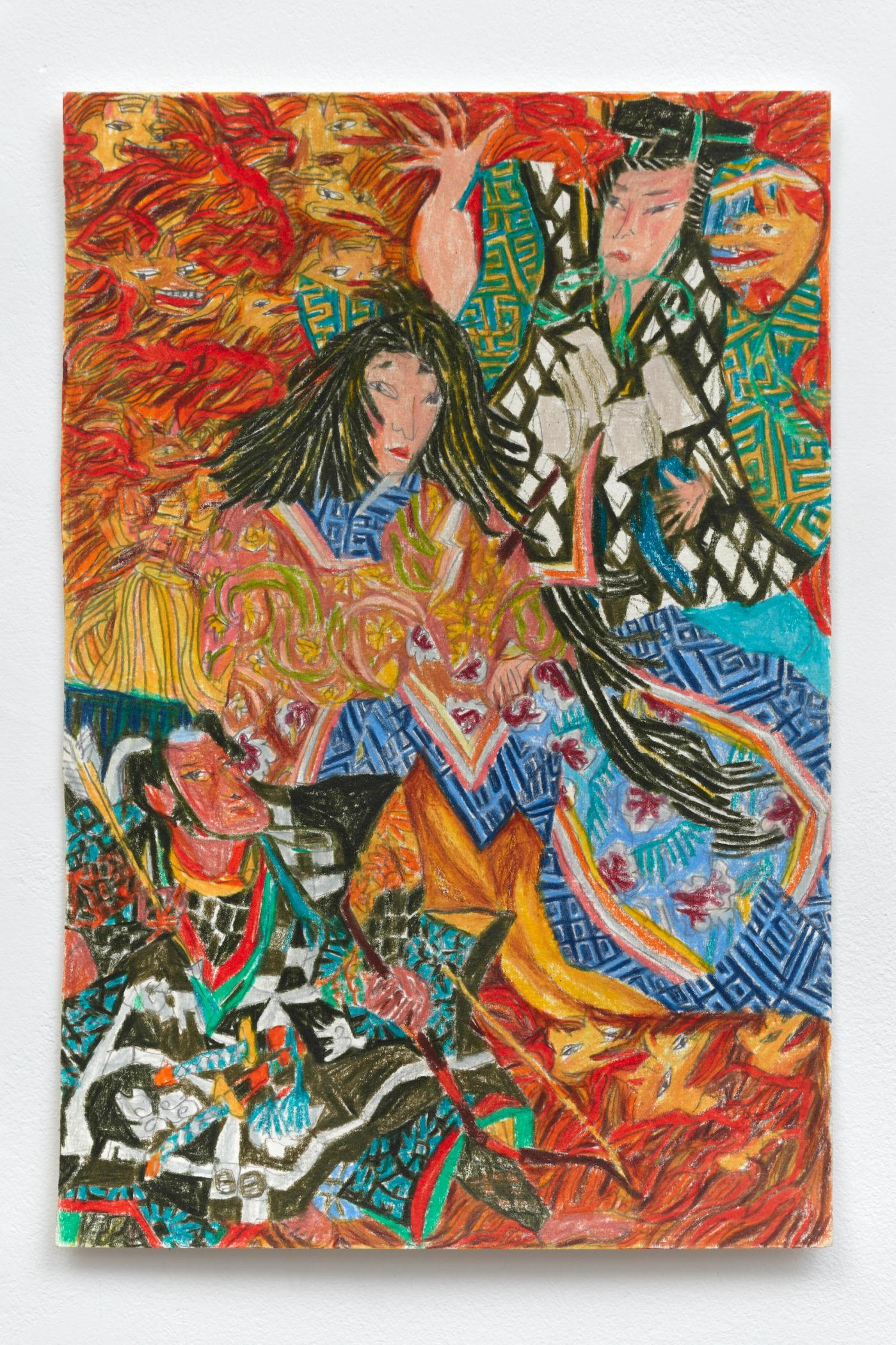 Image of Curse, 2025: Colored pencil on paper