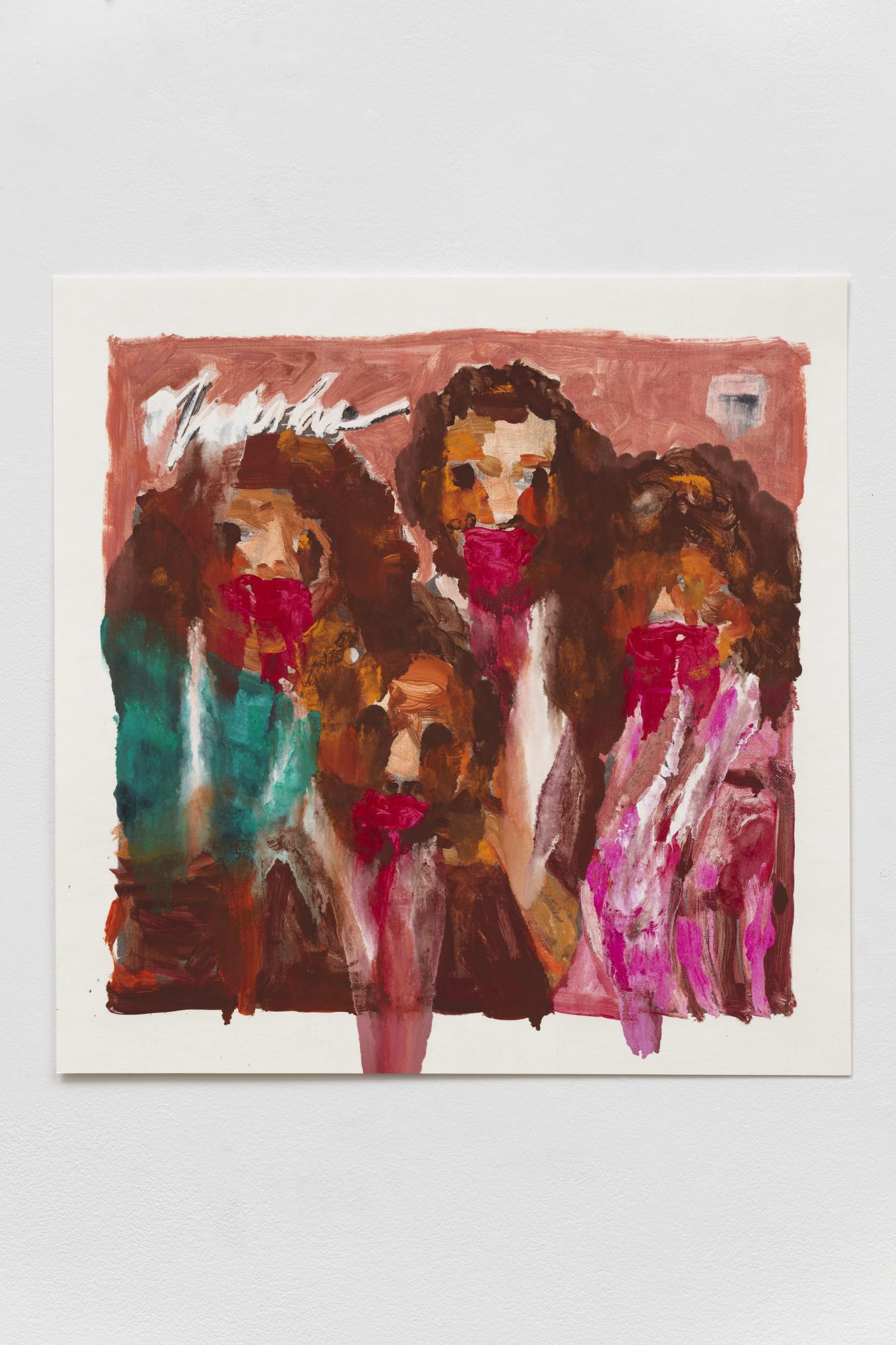 Image of Untitled, 2025: Gouache on monoprint