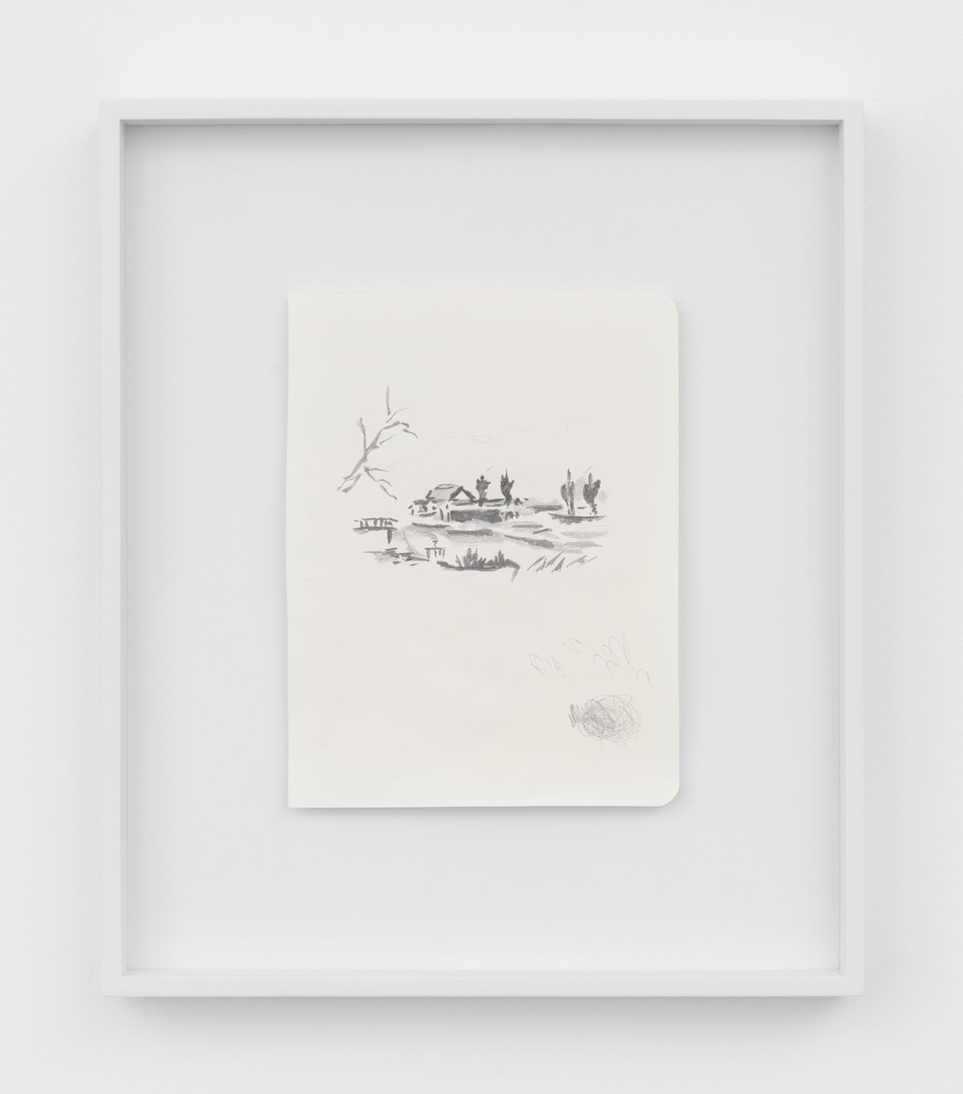 Image of Pencil Sketch for “A Bridge Crossing Tōjō River”, first, 2023: Pencil on paper
