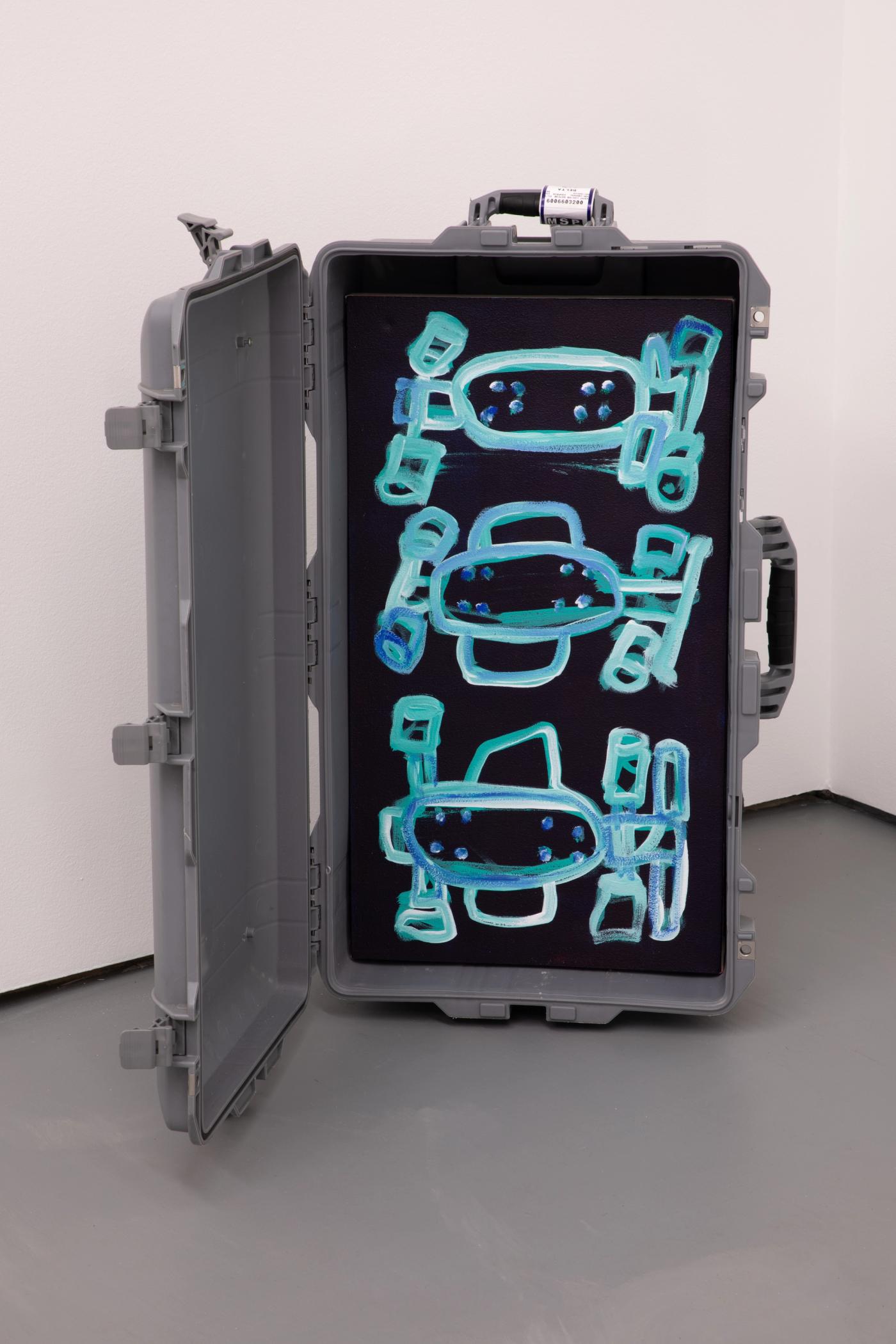 Image of Skateluge Prototype II, 2025: Acrylic on canvas