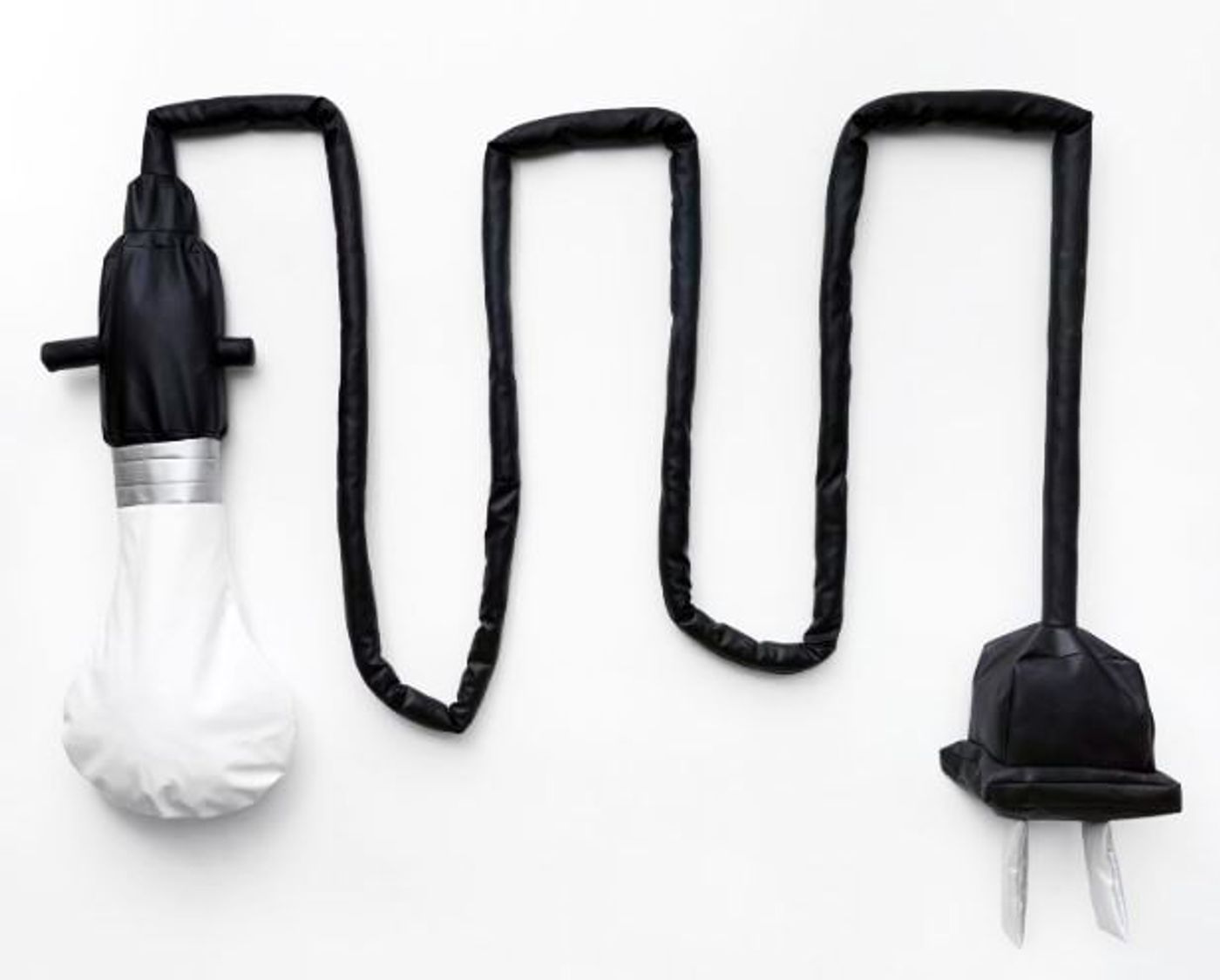 Image of Soft Light Bulb with Black Cord, 2018: Vinyl and polyfill