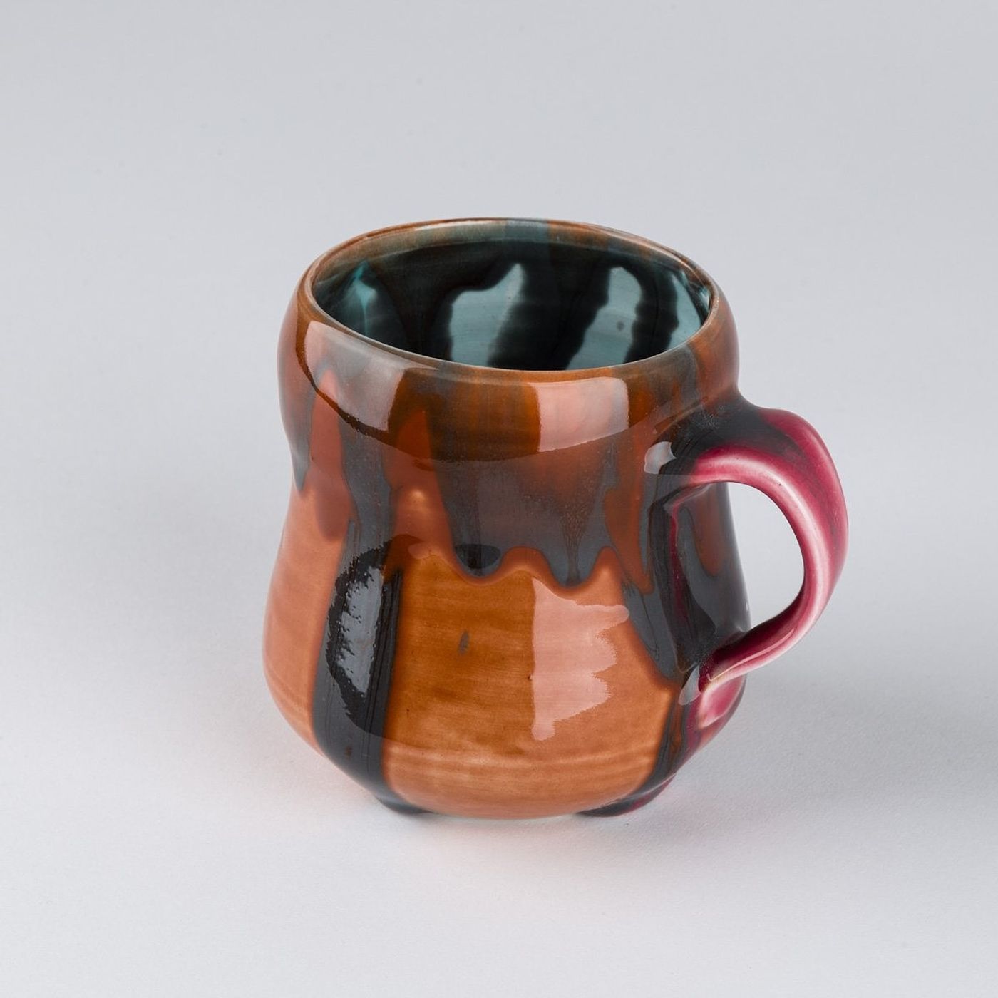 Image of Four Color Mug - Saddle, 2022: Glazed porcelain 