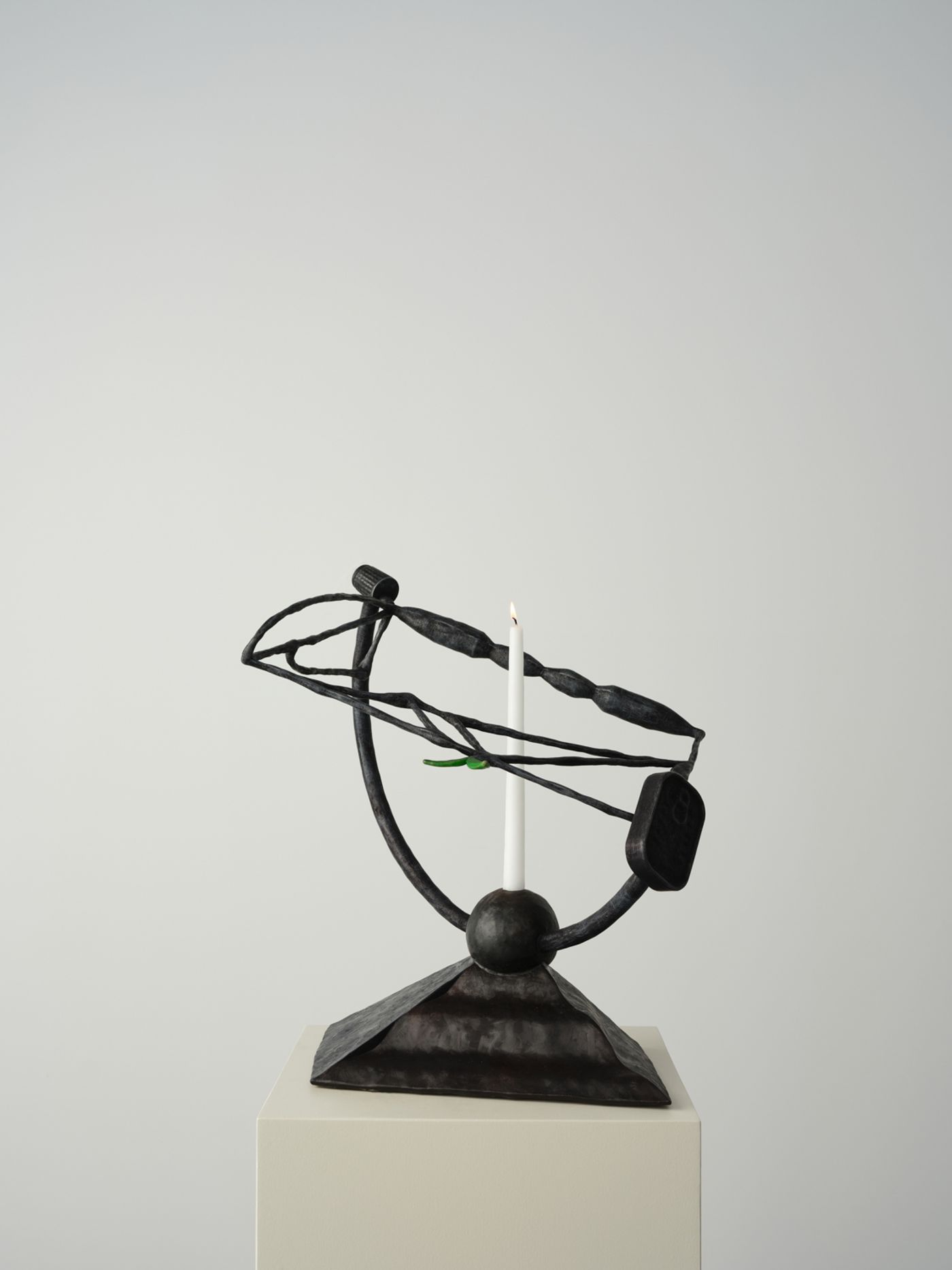 Image of Where to?, 2026: Stainless steel, oil, and Musou Black acrylic