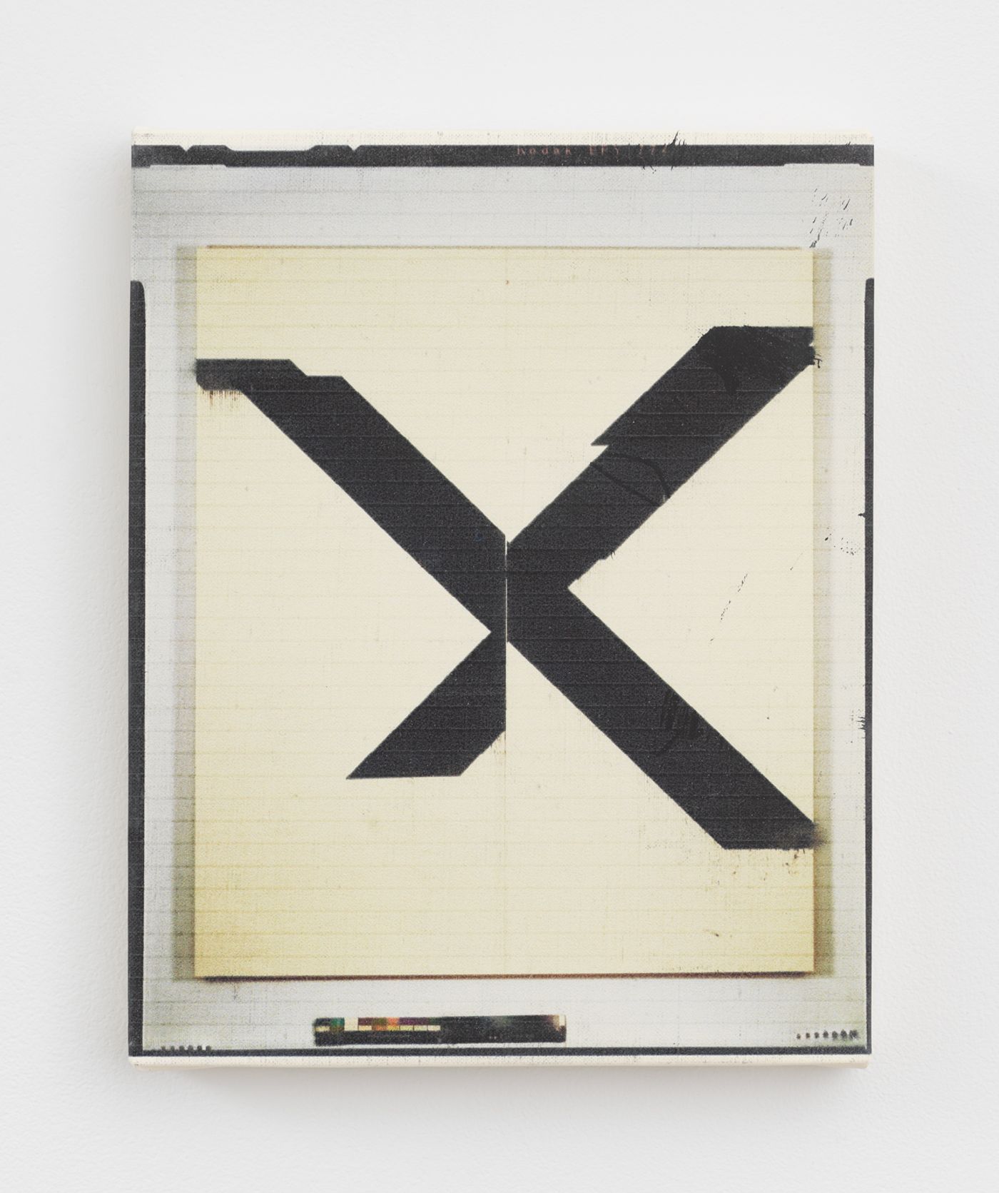 Wade Guyton, Untitled, 2025. Epson UltraChrome HDX Inkjet on linen. 10 x 8 in (25.4 x 20.3 cm)