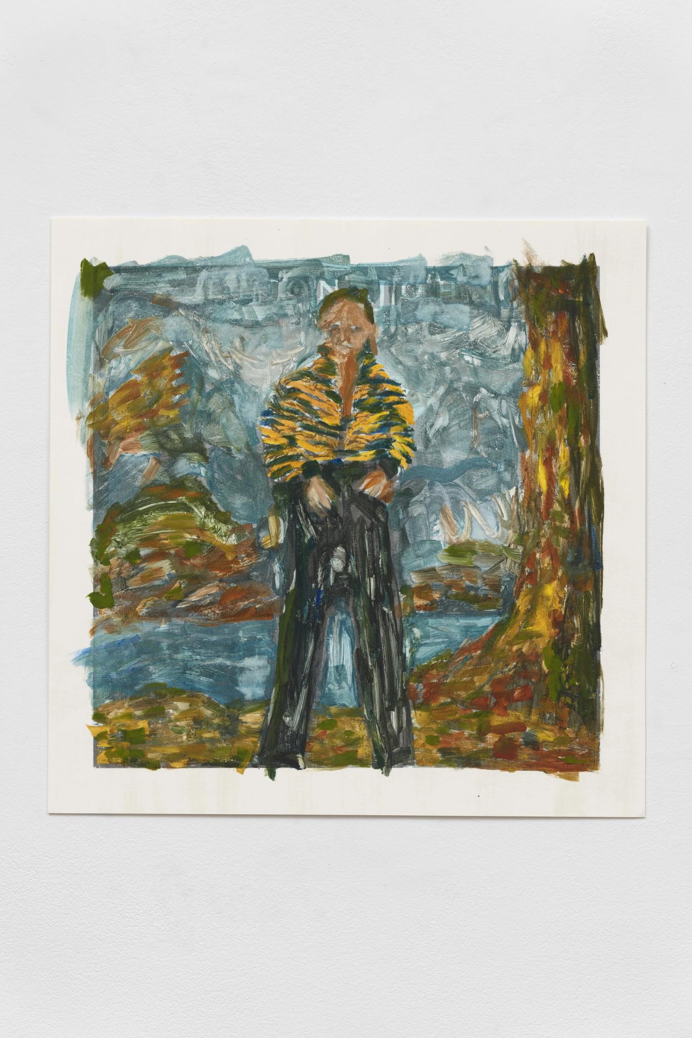 Image of Untitled, 2025: Gouache on monoprint