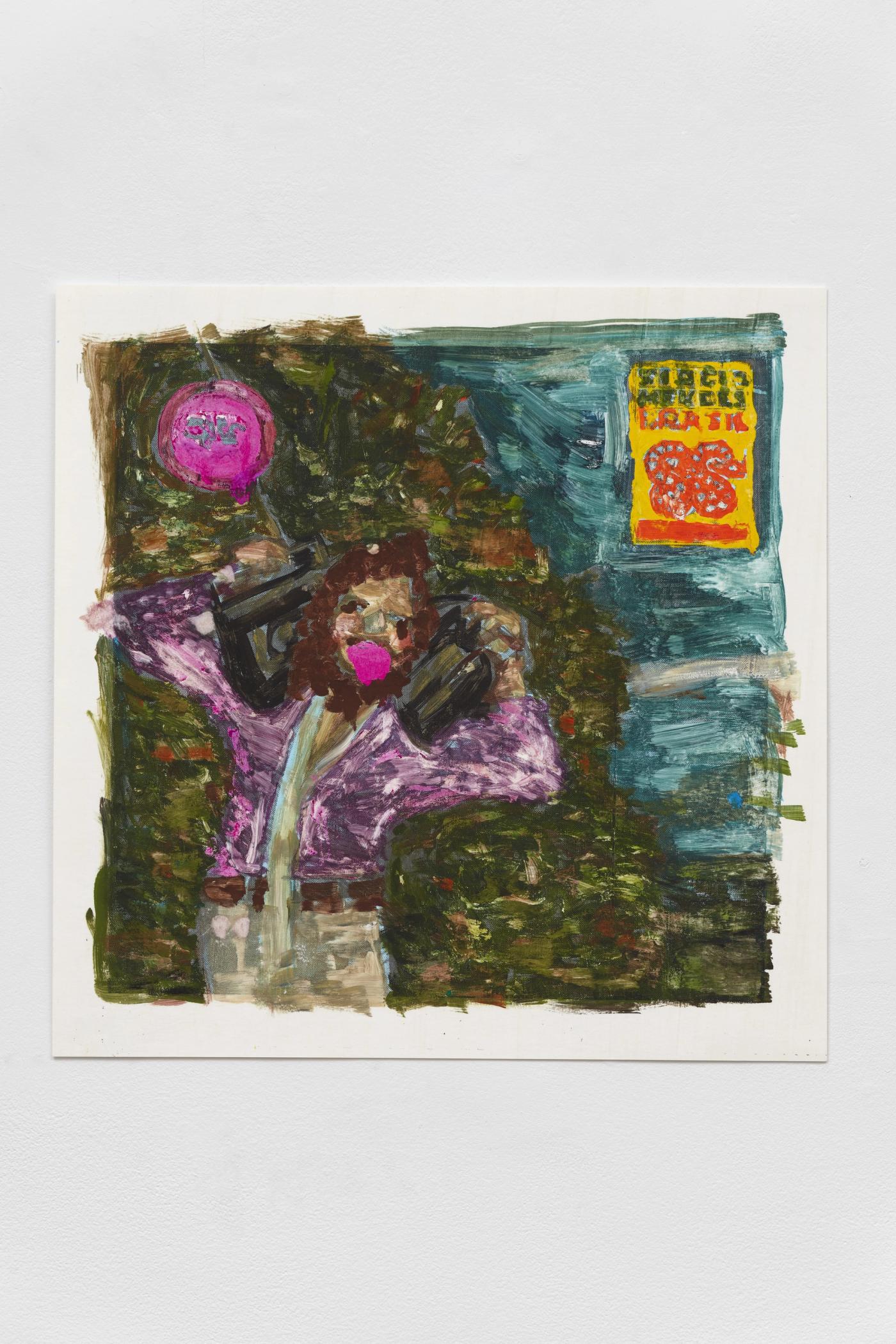 Image of Untitled, 2025: Gouache on monoprint