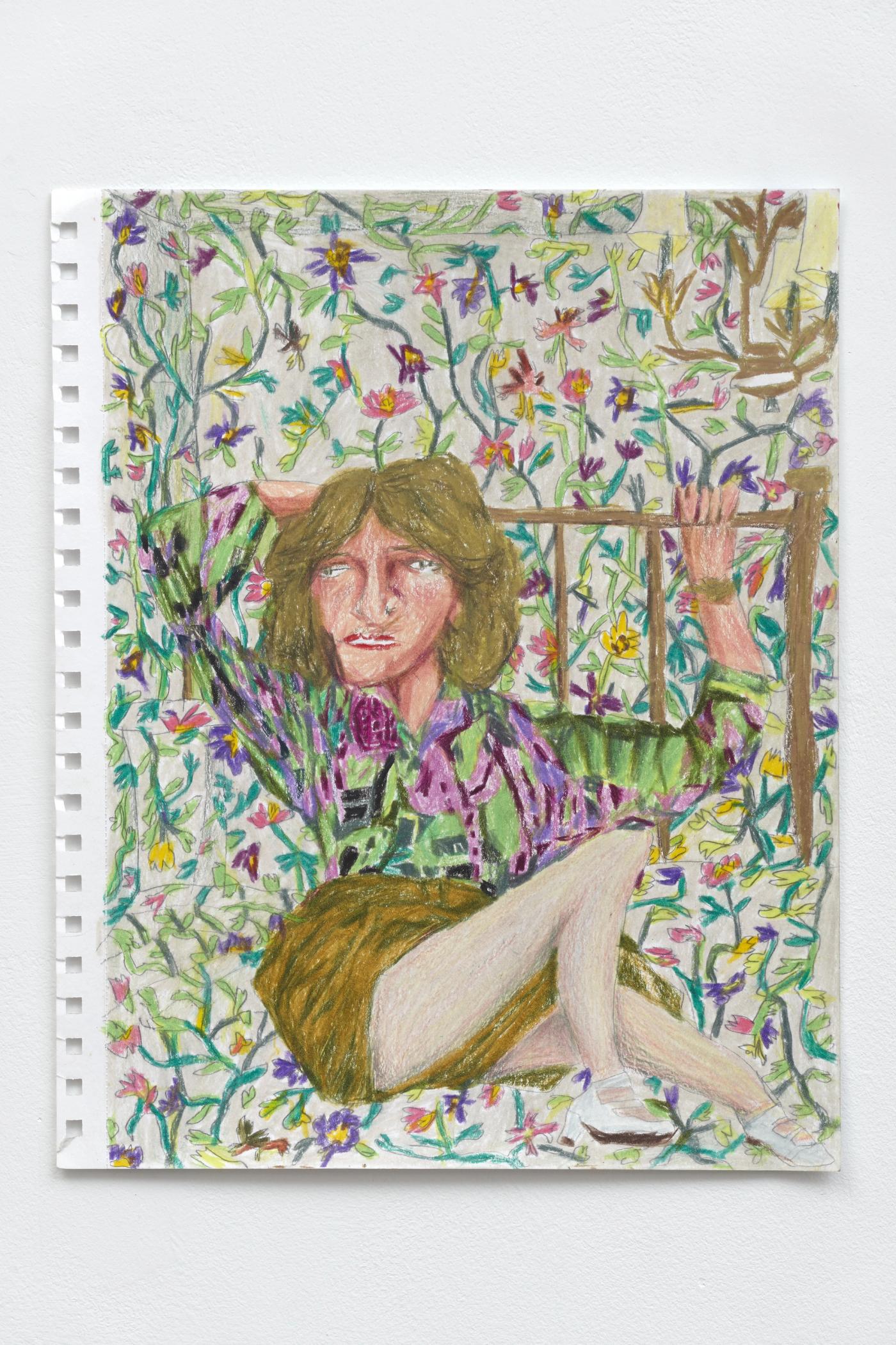 Image of Flower Room, 2025: Colored pencil on paper