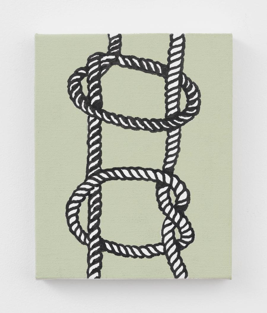 Will Boone, True Lover, 2025. Ink and acrylic on canvas. 10 x 8 in (25.4 x 20.3 cm)