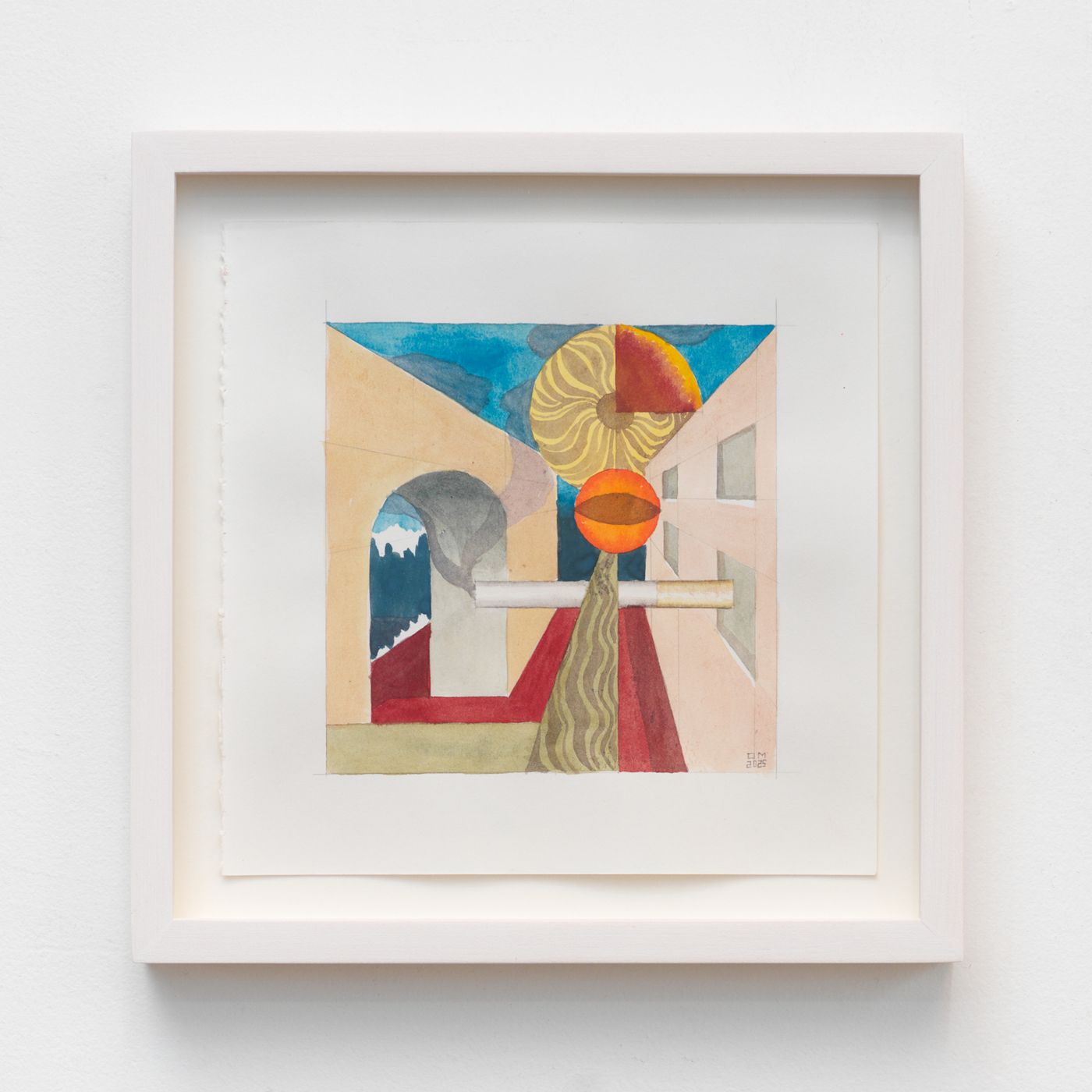 Image of Cigarette Break #13, 2025: Watercolor and pencil on paper