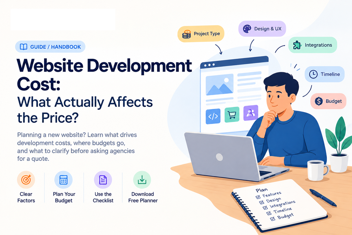 Planning a new website? Learn what drives development costs, where budgets go, and what to clarify before asking agencies for a quote.