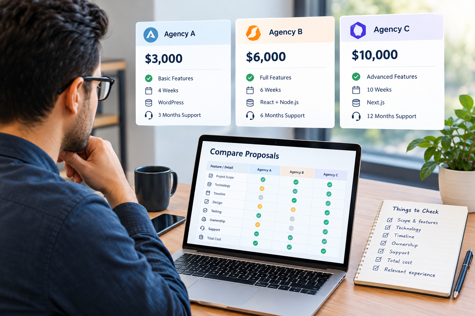 How to Compare Web Development Agency Proposals Before You Hire