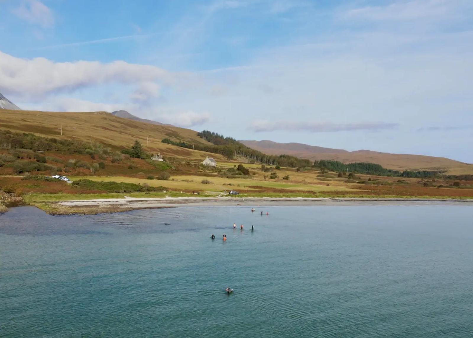 Wild swimming at Corran Sands, Isle of Jura