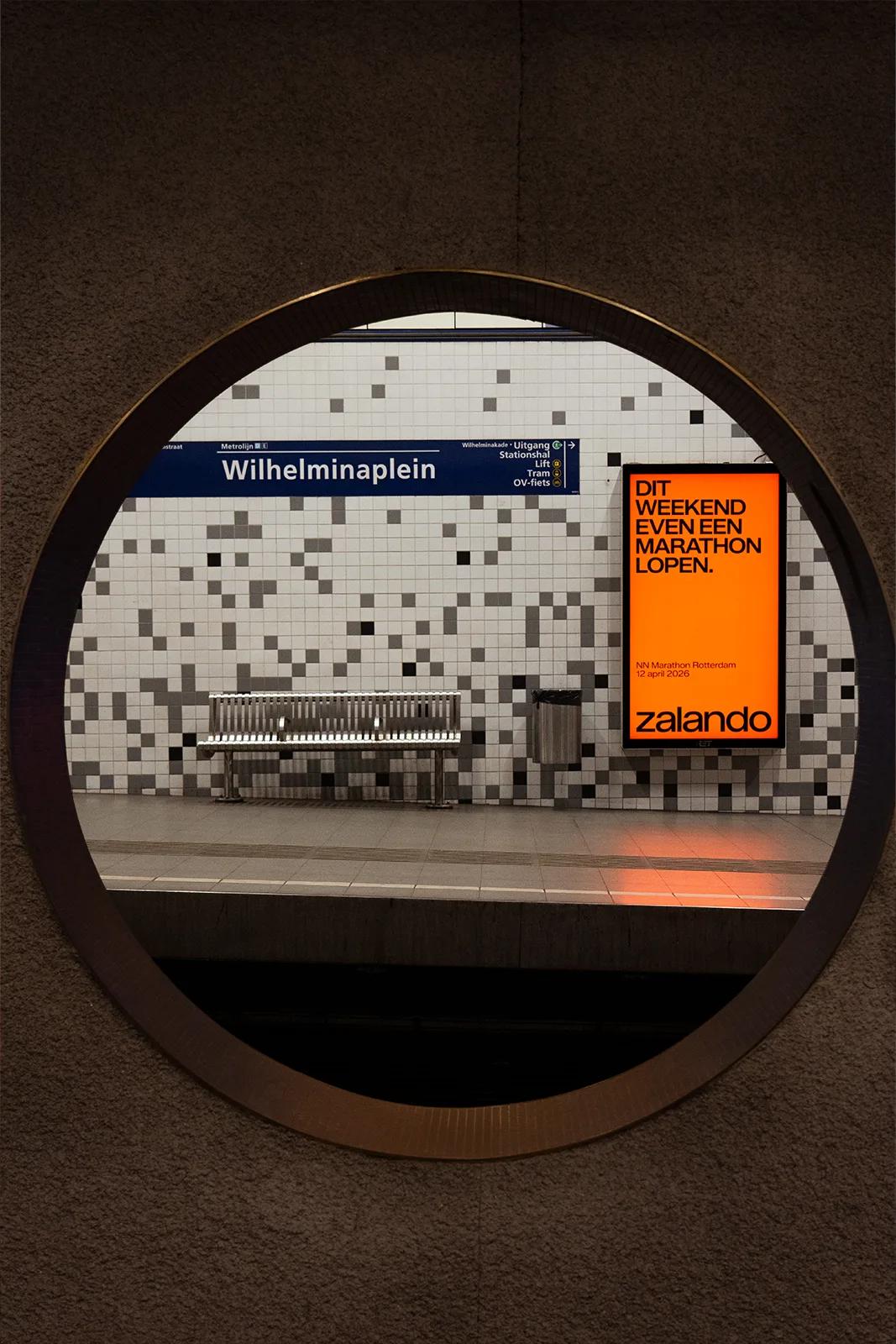 Zalando Marathon Rotterdam campaign OOH ad design