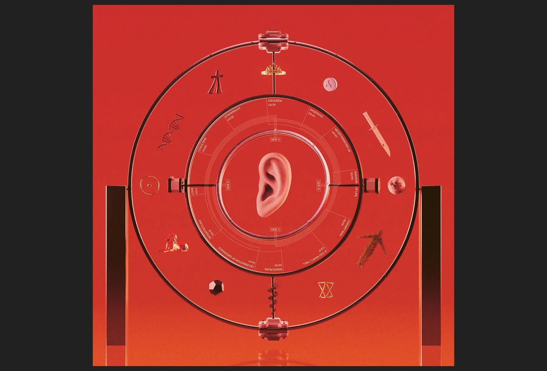 Album artwork design for Oracle Bones records