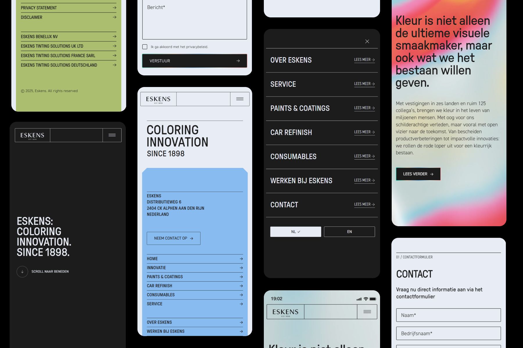 Eskens Mobile UI screens design