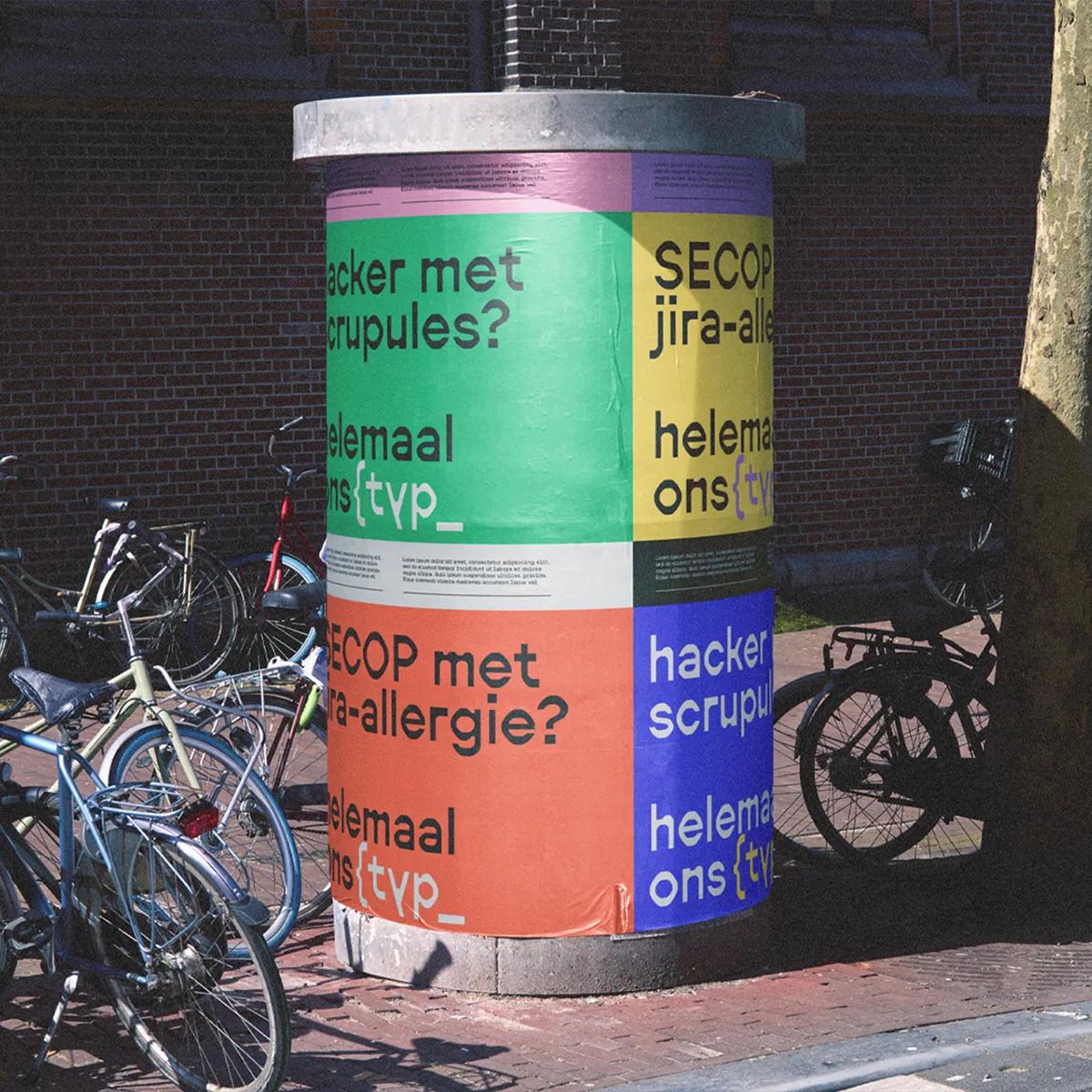 typ brand identity design OOH ad design