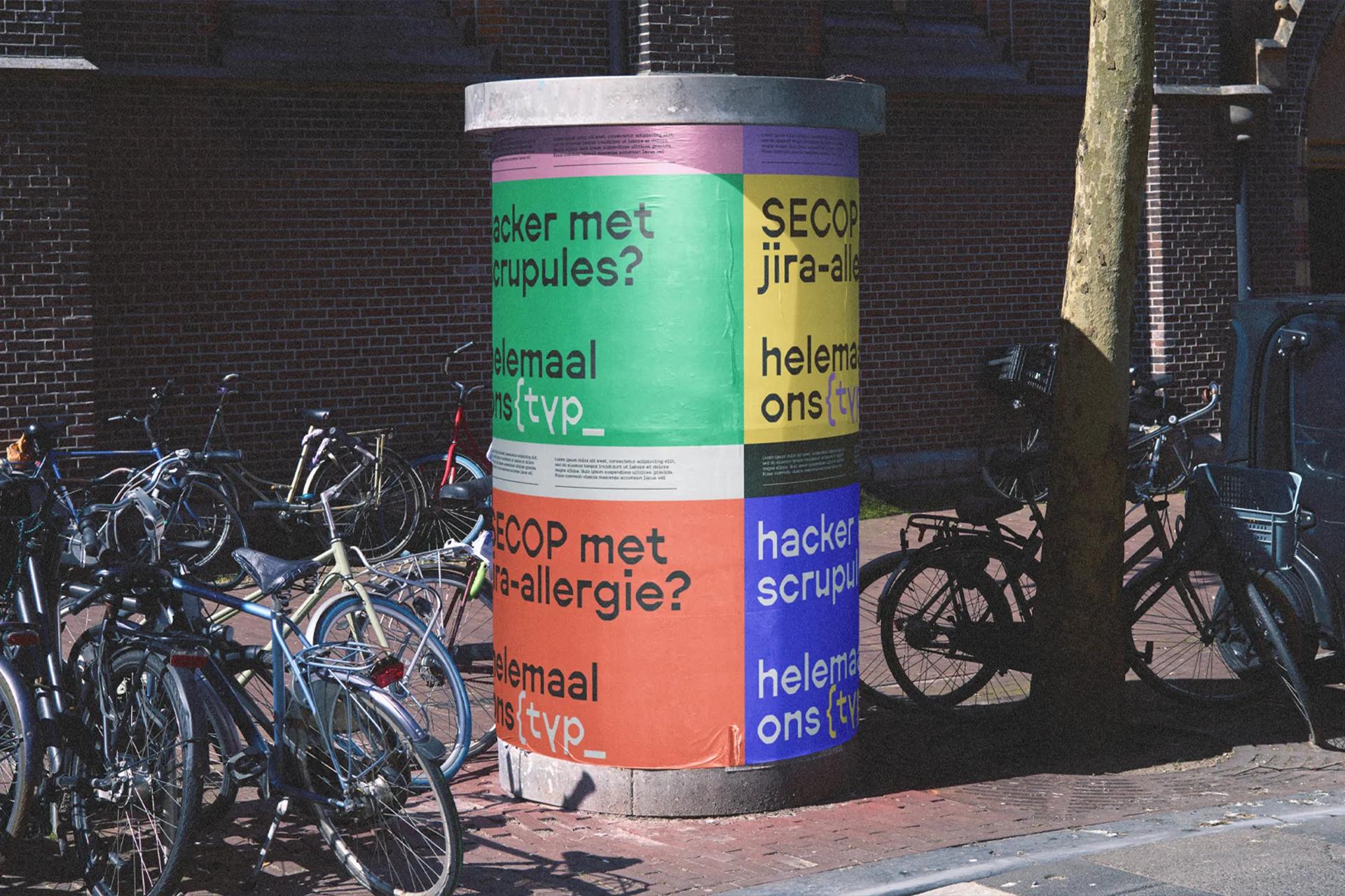 typ brand identity design OOH ad design
