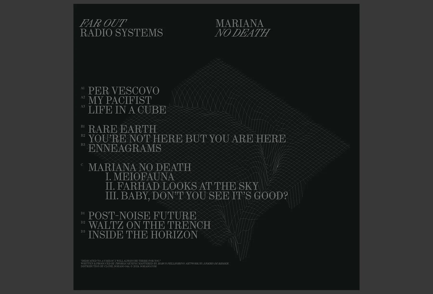 Vinyl sleeve design for Far Out Radio Systems - Mariana No Death on SoHaso
