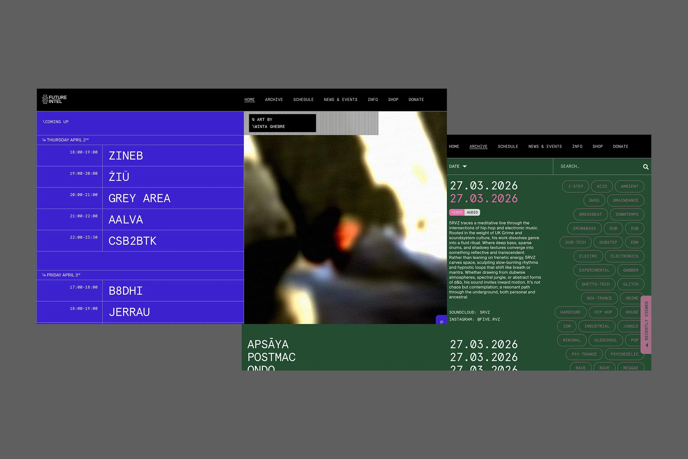 Future Intel web design