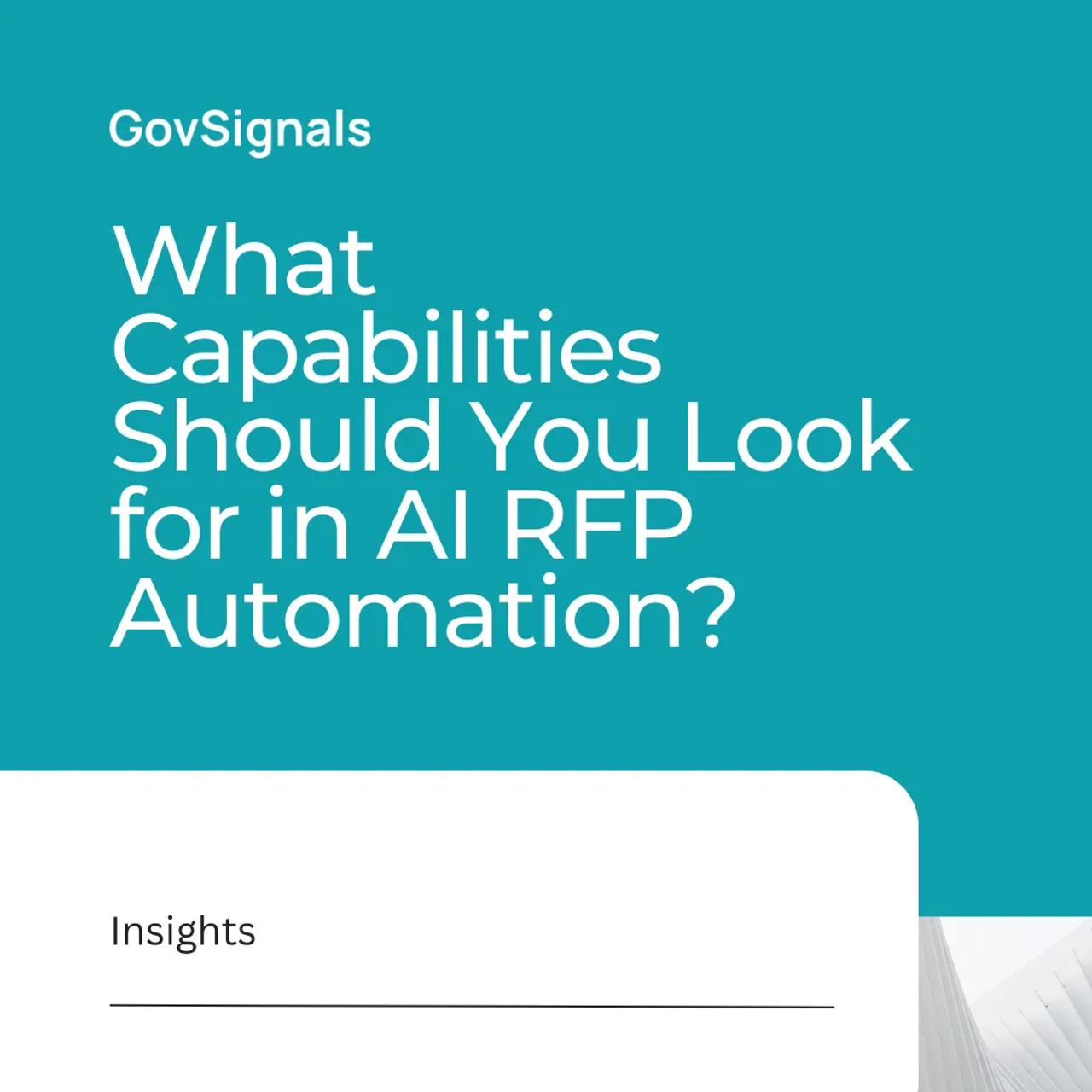 What Capabilities Should You Look for in AI RFP Automation?