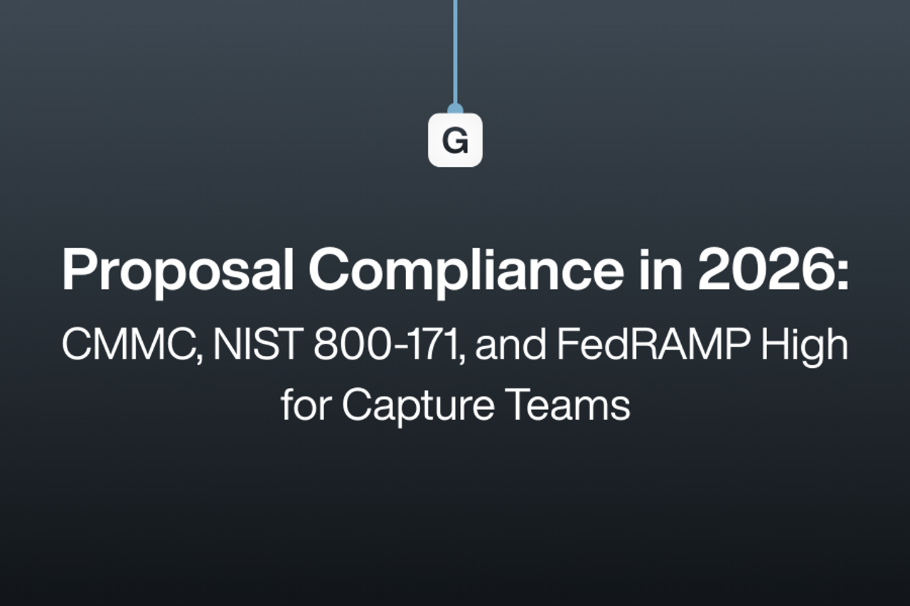 Proposal Compliance in 2026: CMMC, NIST 800-171, and FedRAMP High for Capture Teams