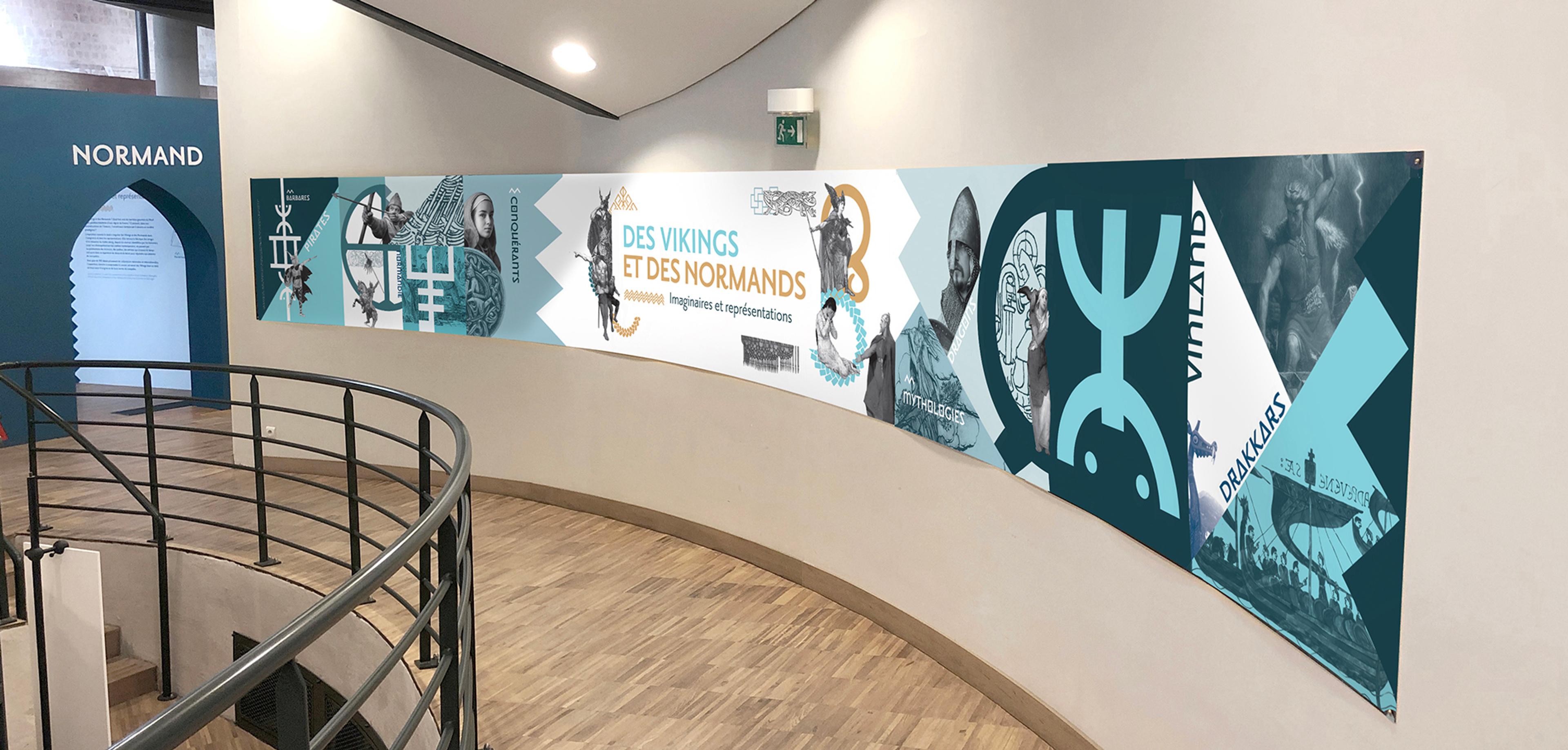 Graphisme d'exposition "Des Vikings et des Normands"